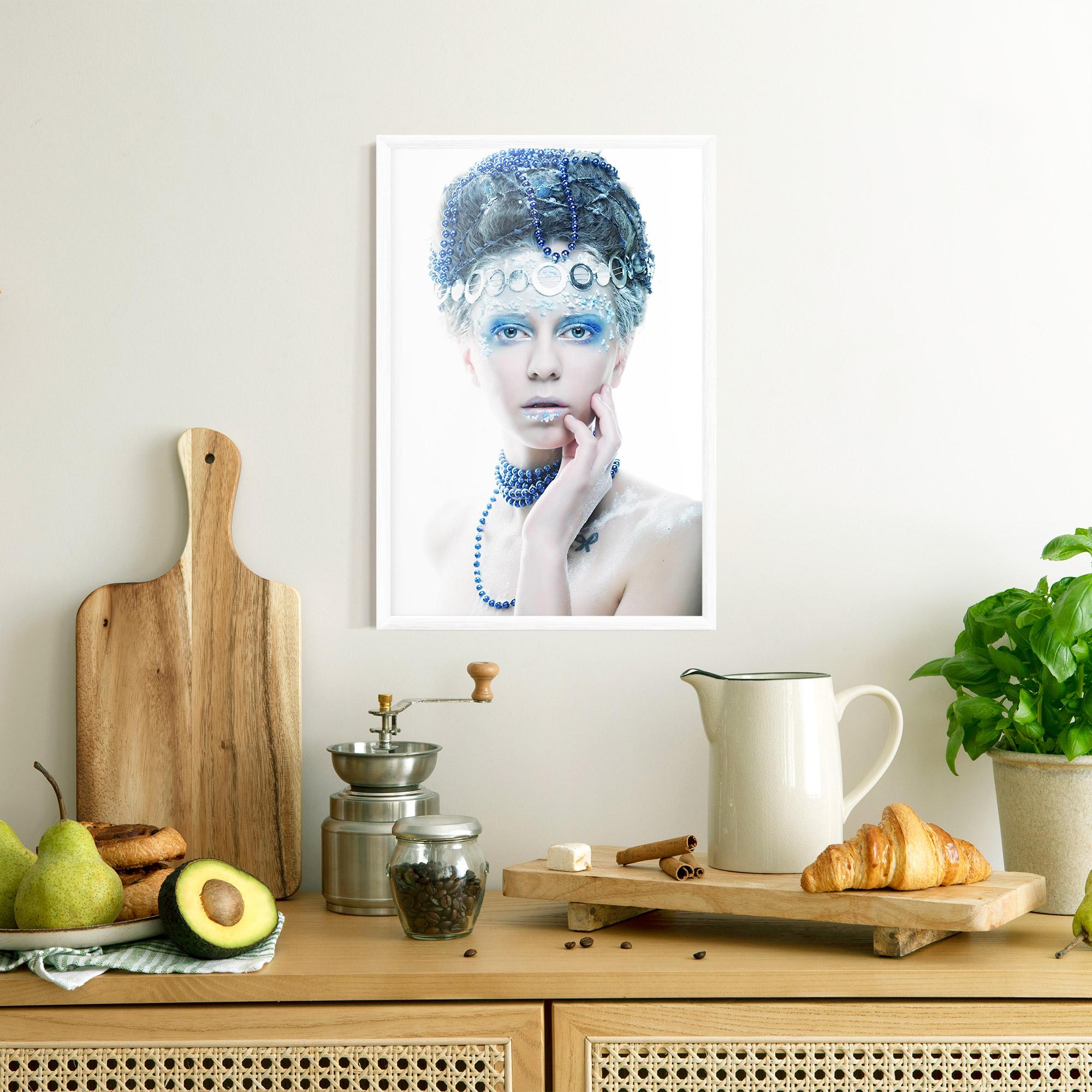 Gerahmte Poster Blue Fairy Woman mockup 8