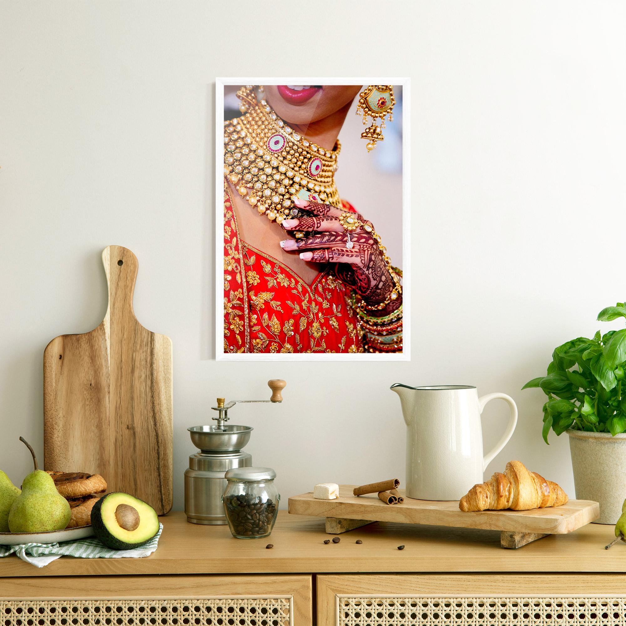 Gerahmte Poster Gold Beautiful Jewelry mockup 8