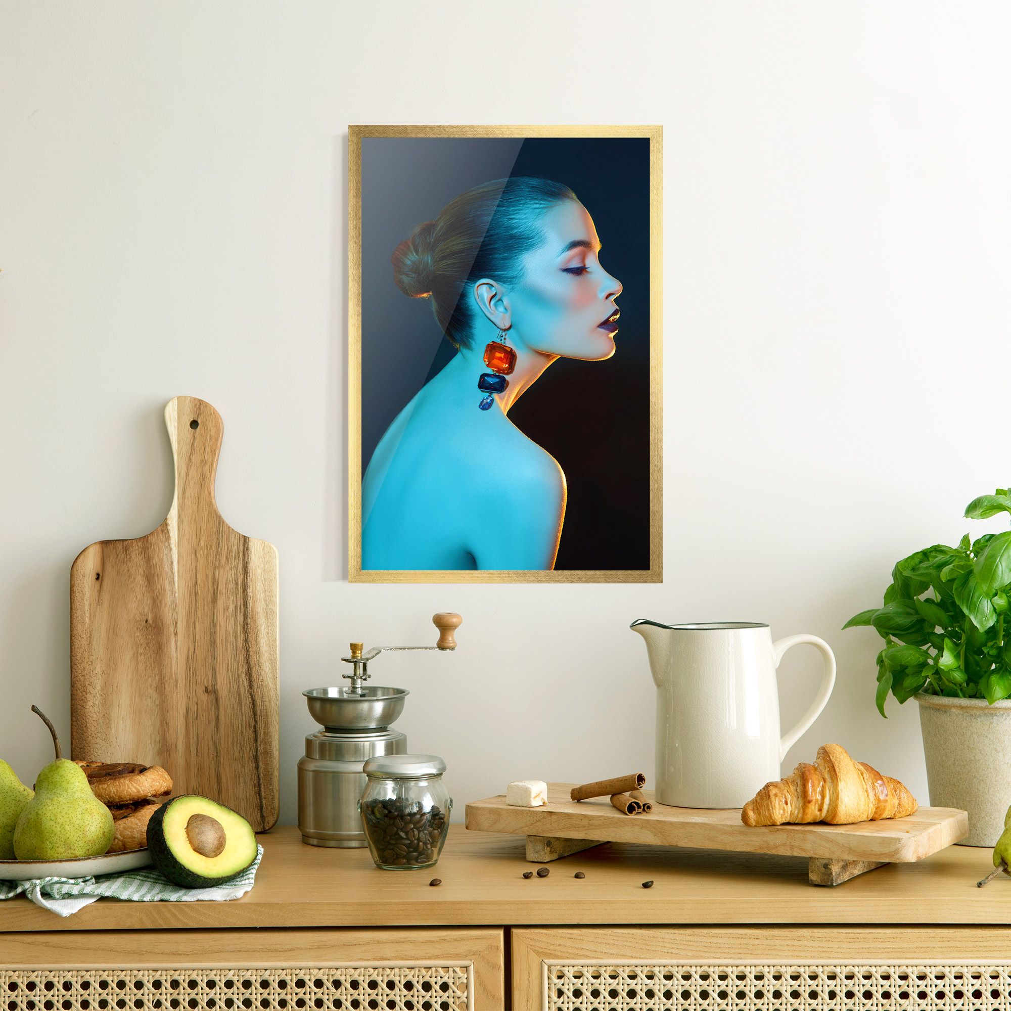 Blue Light Earring mockup 8