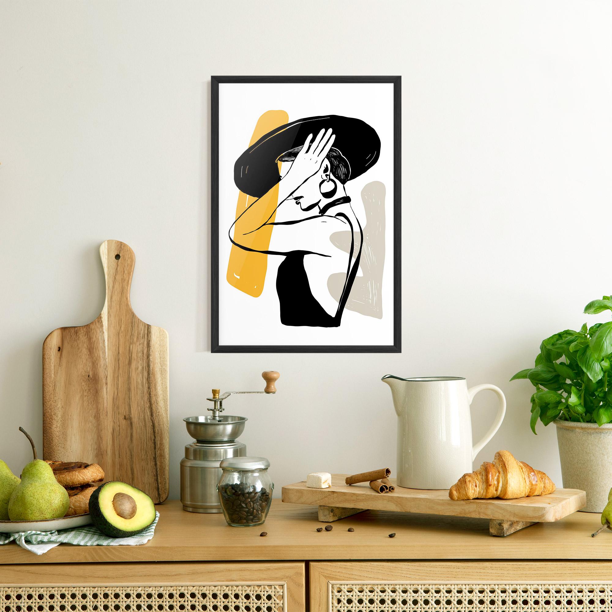 Gerahmte Poster Big Earring mockup 8