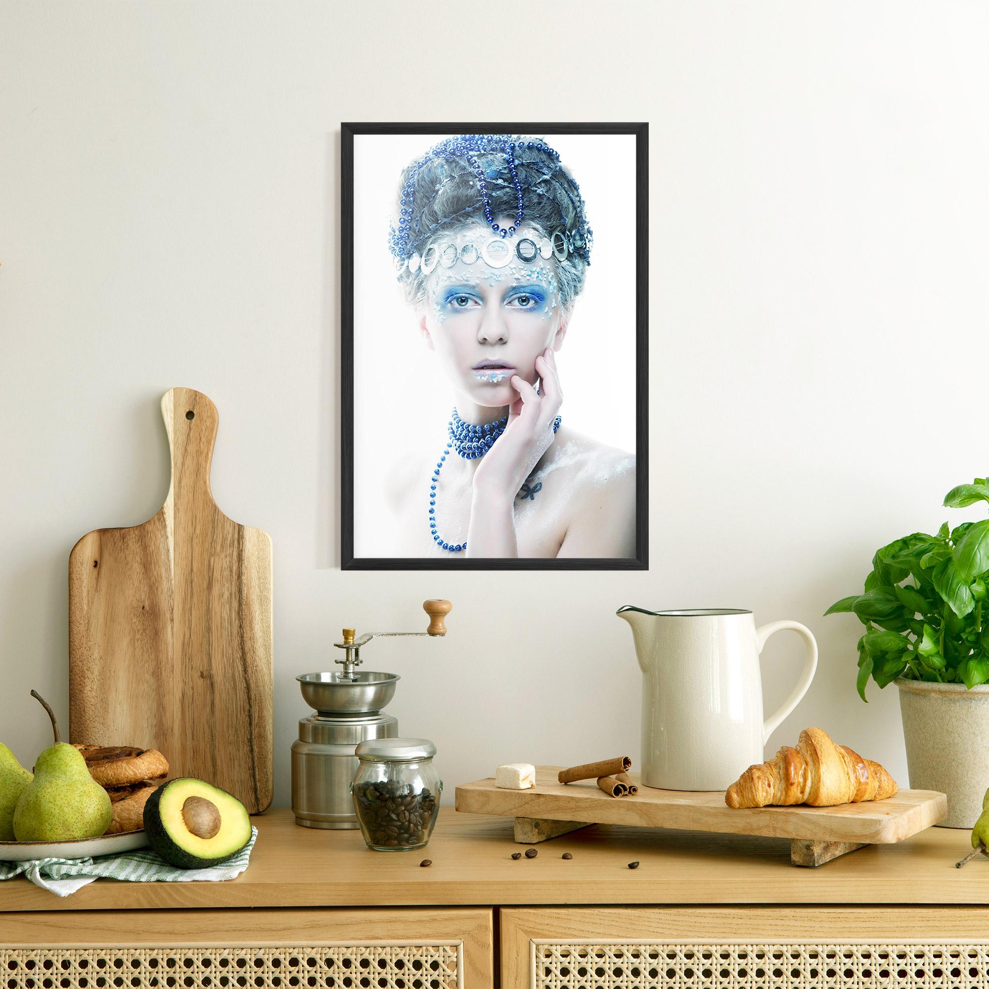 Gerahmte Poster Blue Fairy Woman mockup 8