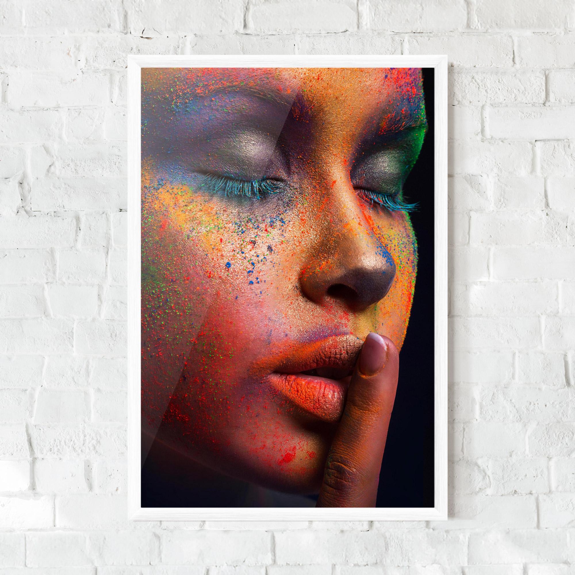Gerahmte Poster Makeup Splash Color mockup 0