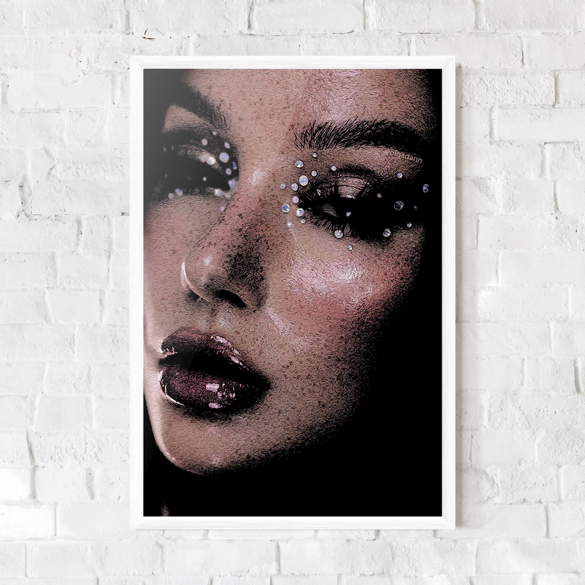 Gerahmte Poster Pretty Crystal Makeup mockup 0