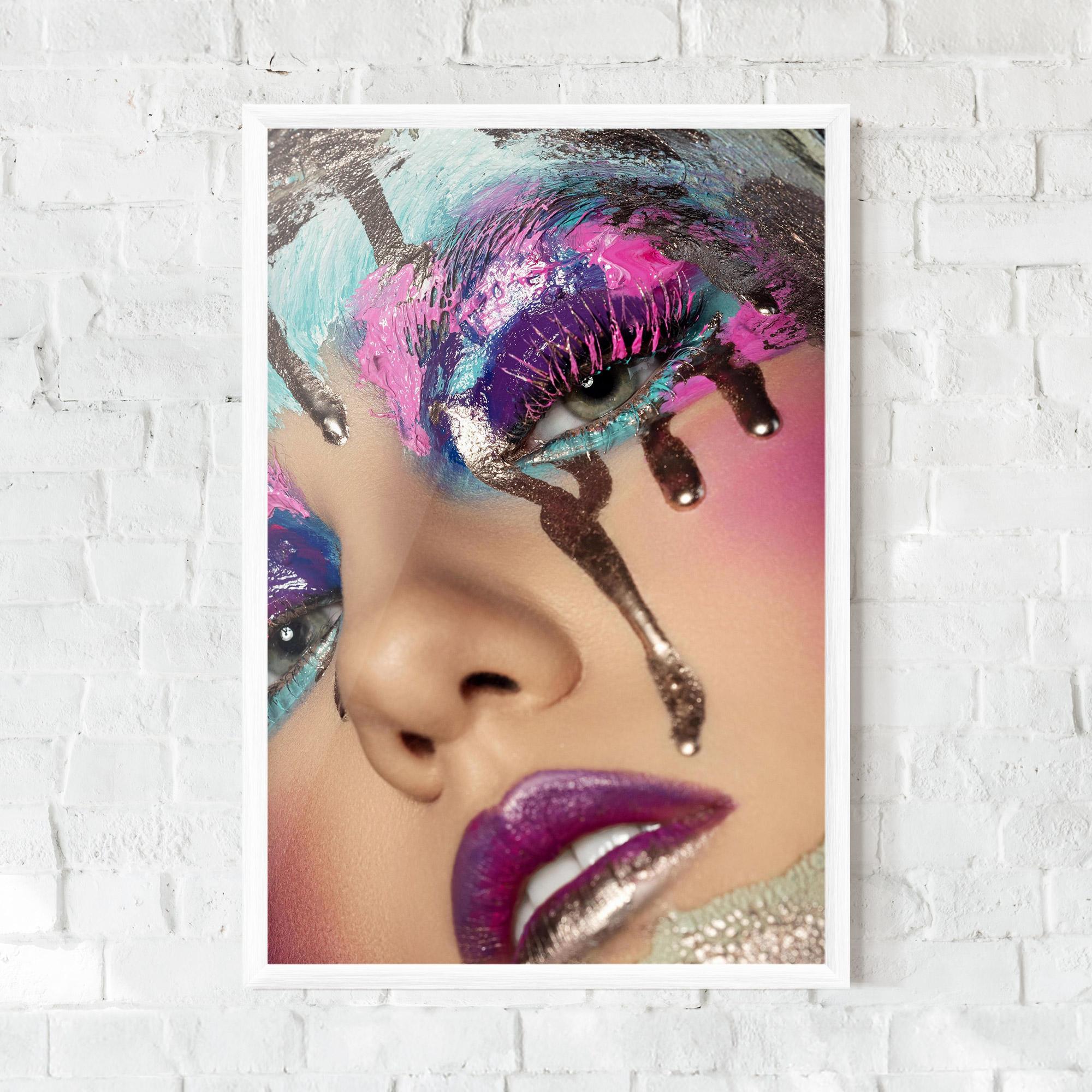 Gerahmte Poster Pretty Pink Eyelashes mockup 0