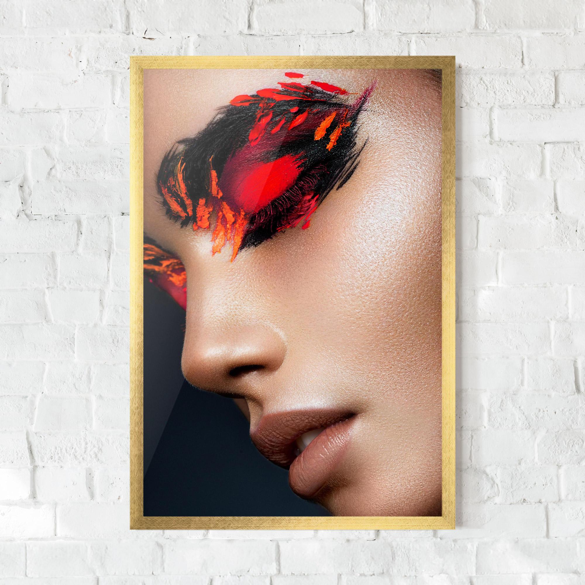 Gerahmte Poster Fire Make Up mockup 0