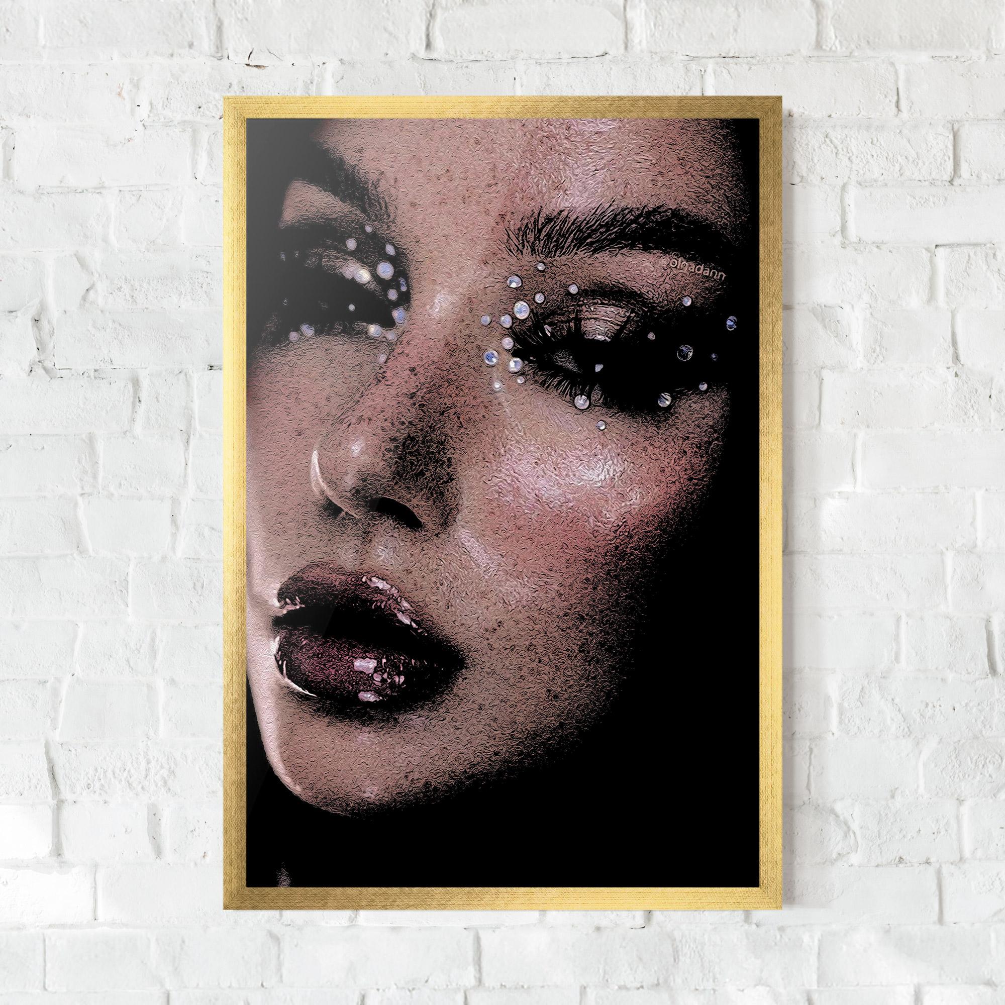 Gerahmte Poster Pretty Crystal Makeup mockup 0