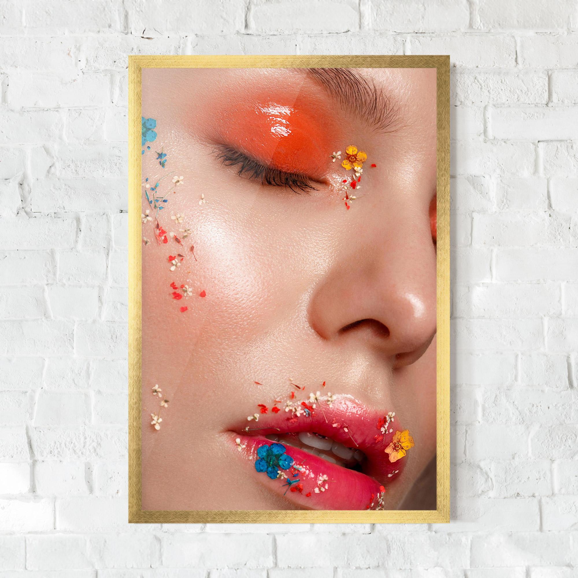 Gerahmte Poster Pretty Orange Make Up mockup 0