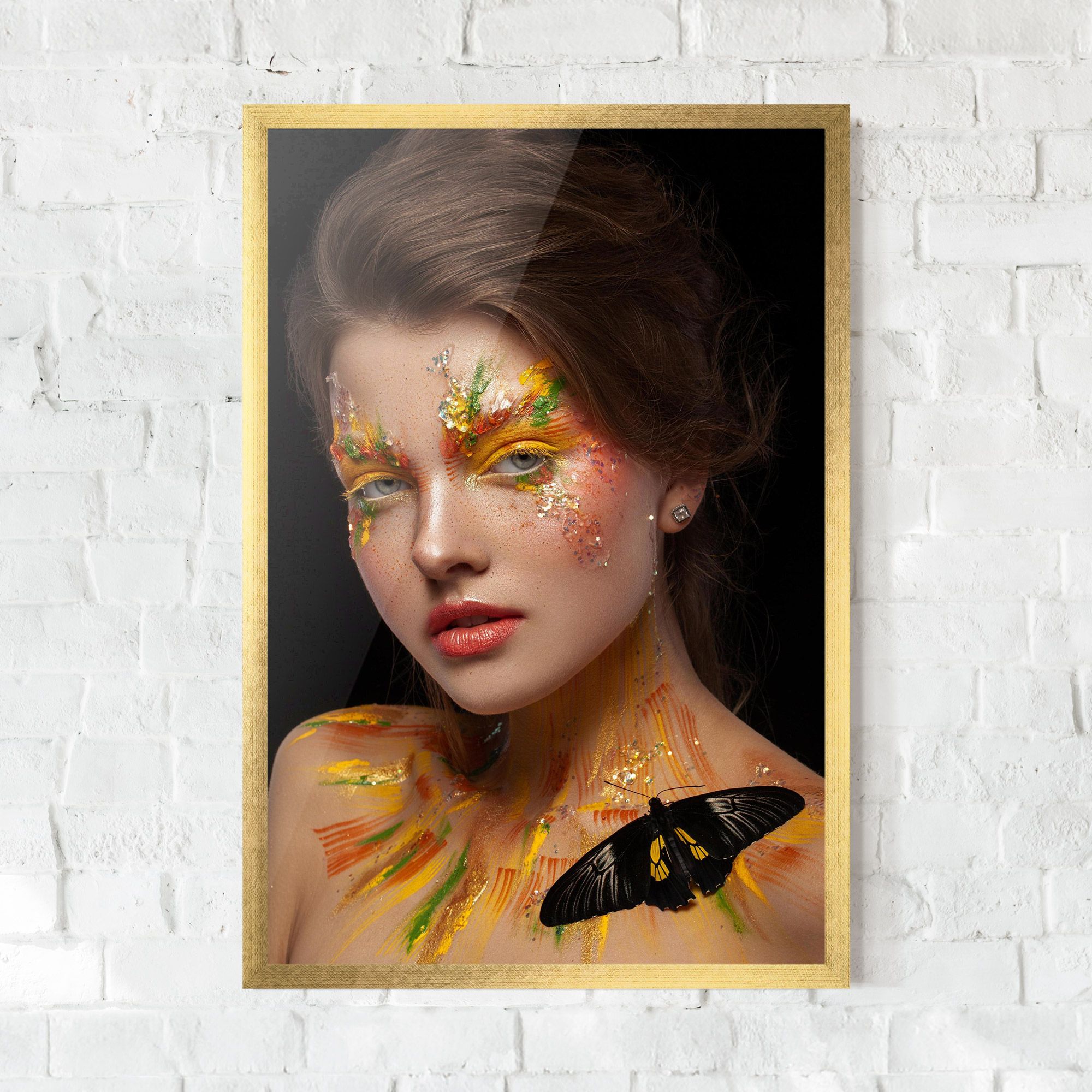 Yellow Butterfly Makeup mockup 0