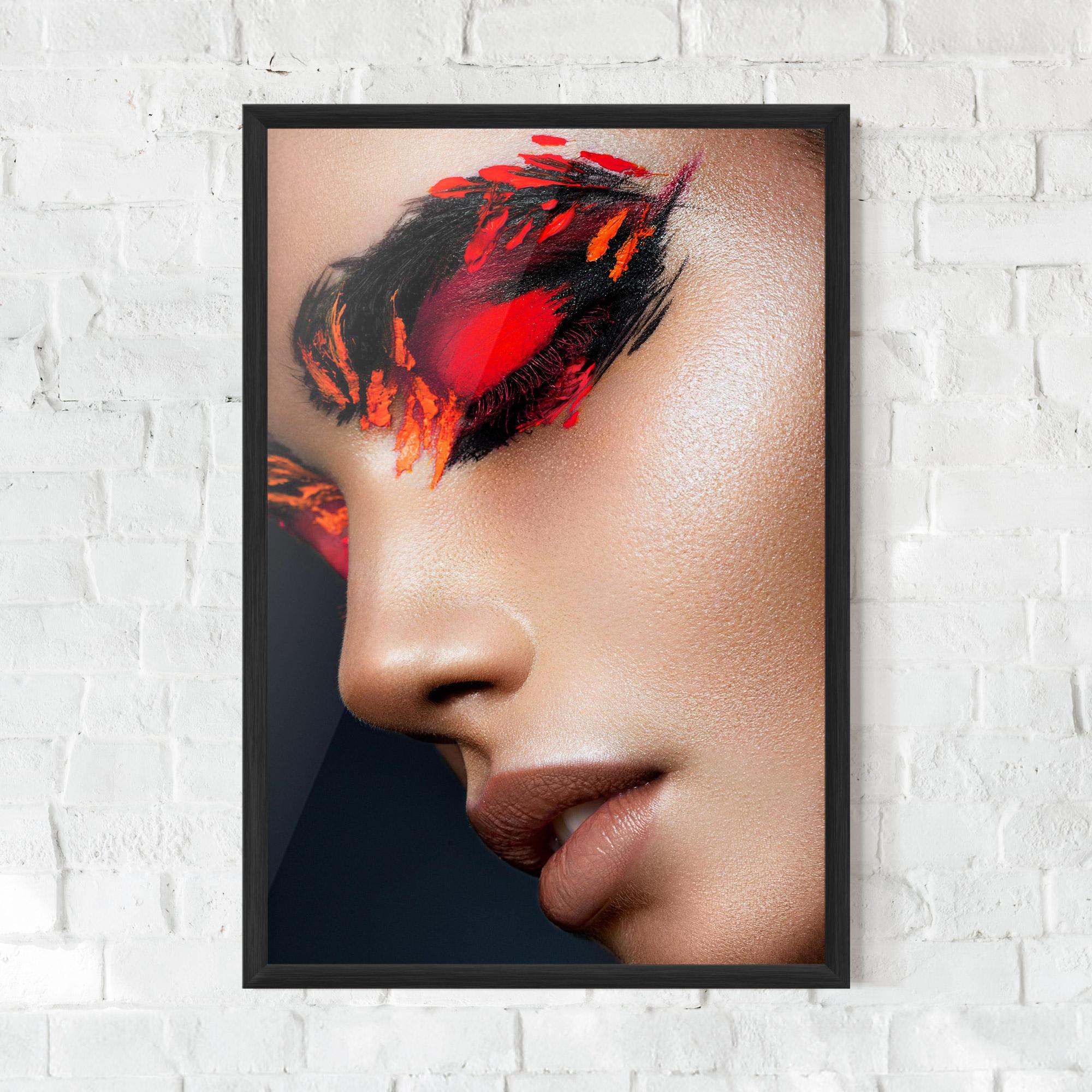 Gerahmte Poster Fire Make Up mockup 0