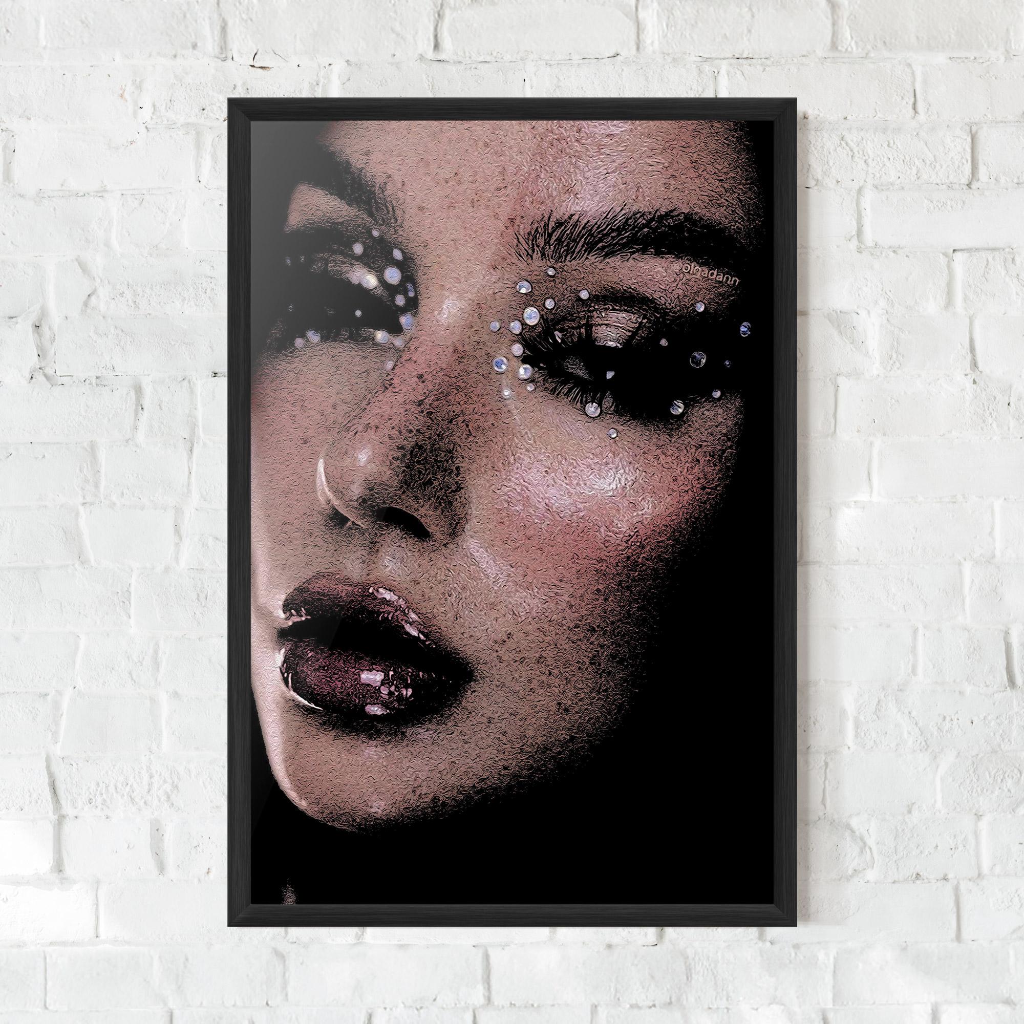 Gerahmte Poster Pretty Crystal Makeup mockup 0