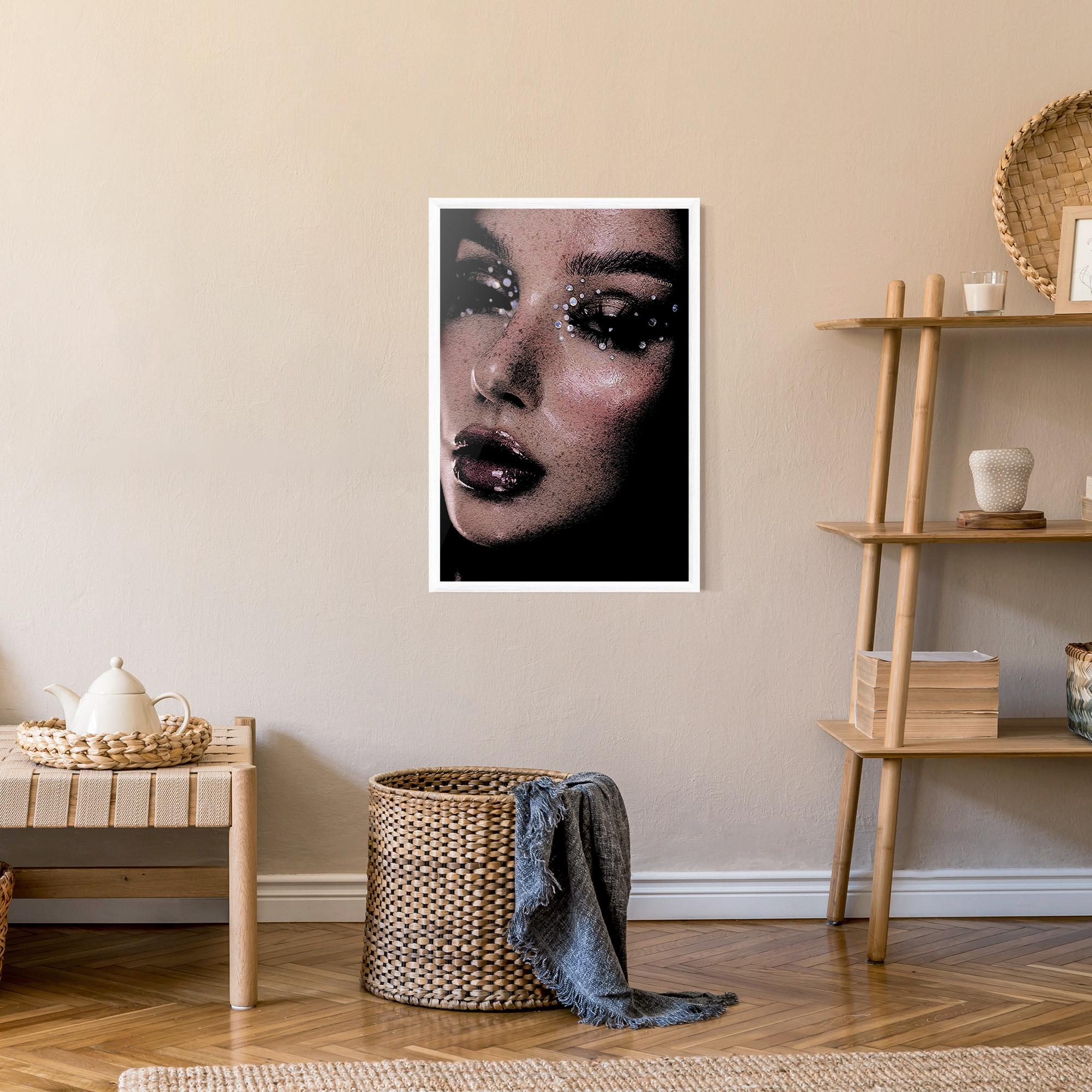 Gerahmte Poster Pretty Crystal Makeup mockup 9
