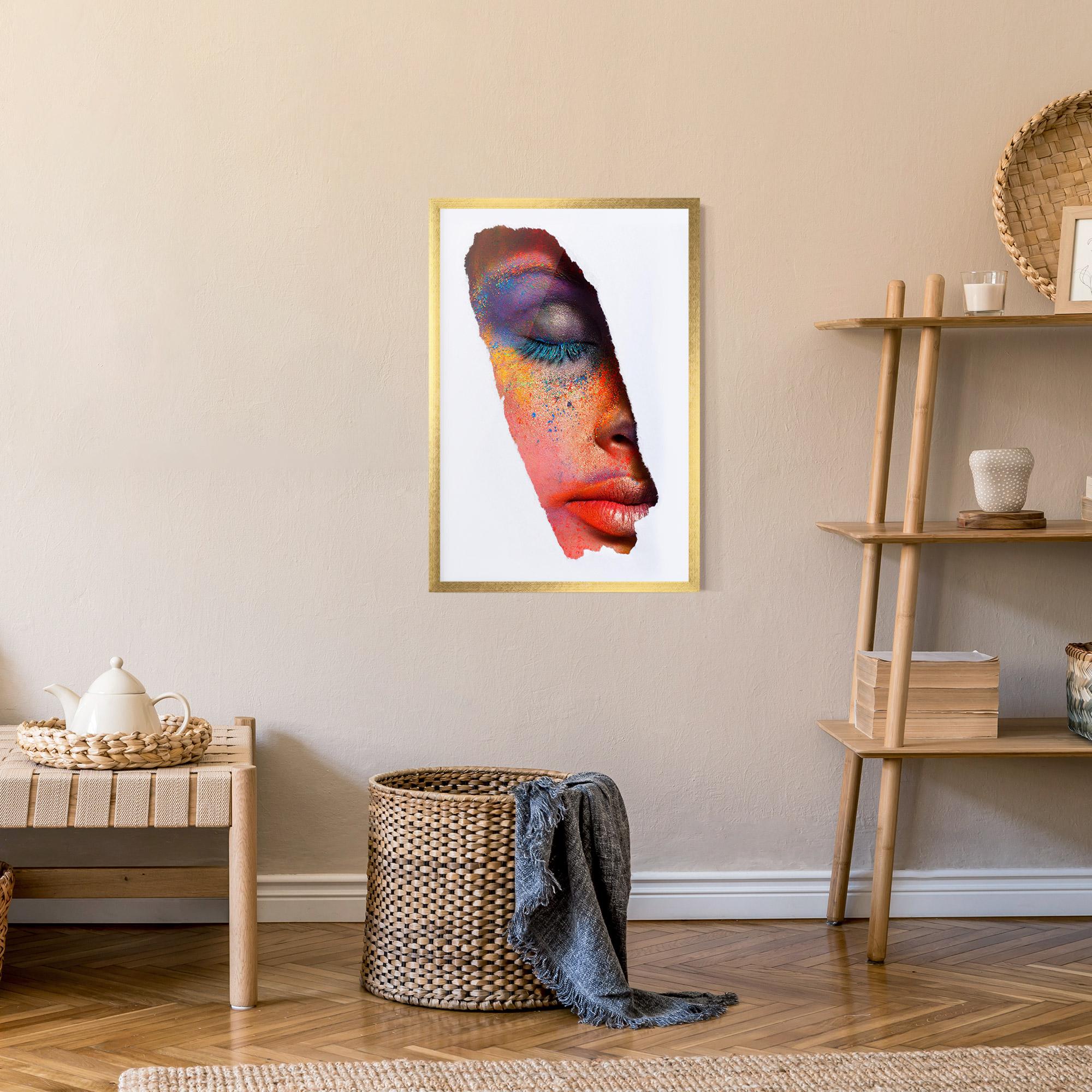 Gerahmte Poster Blue Eyelashes mockup 9