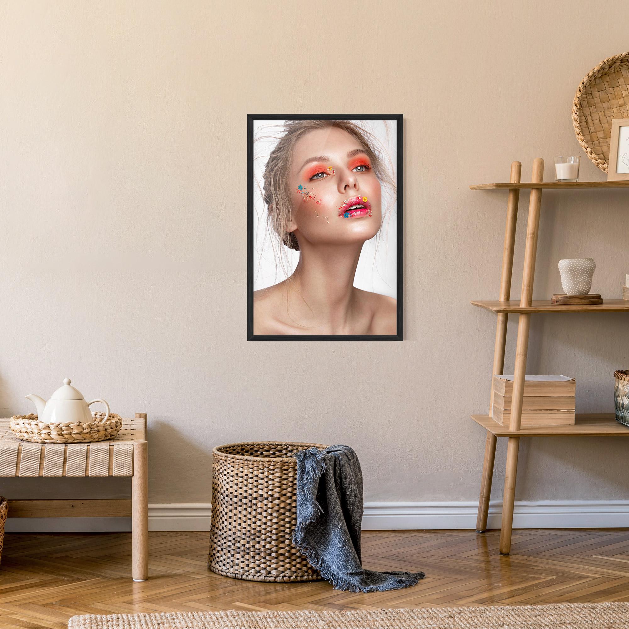 Gerahmte Poster Lips Flower mockup 9