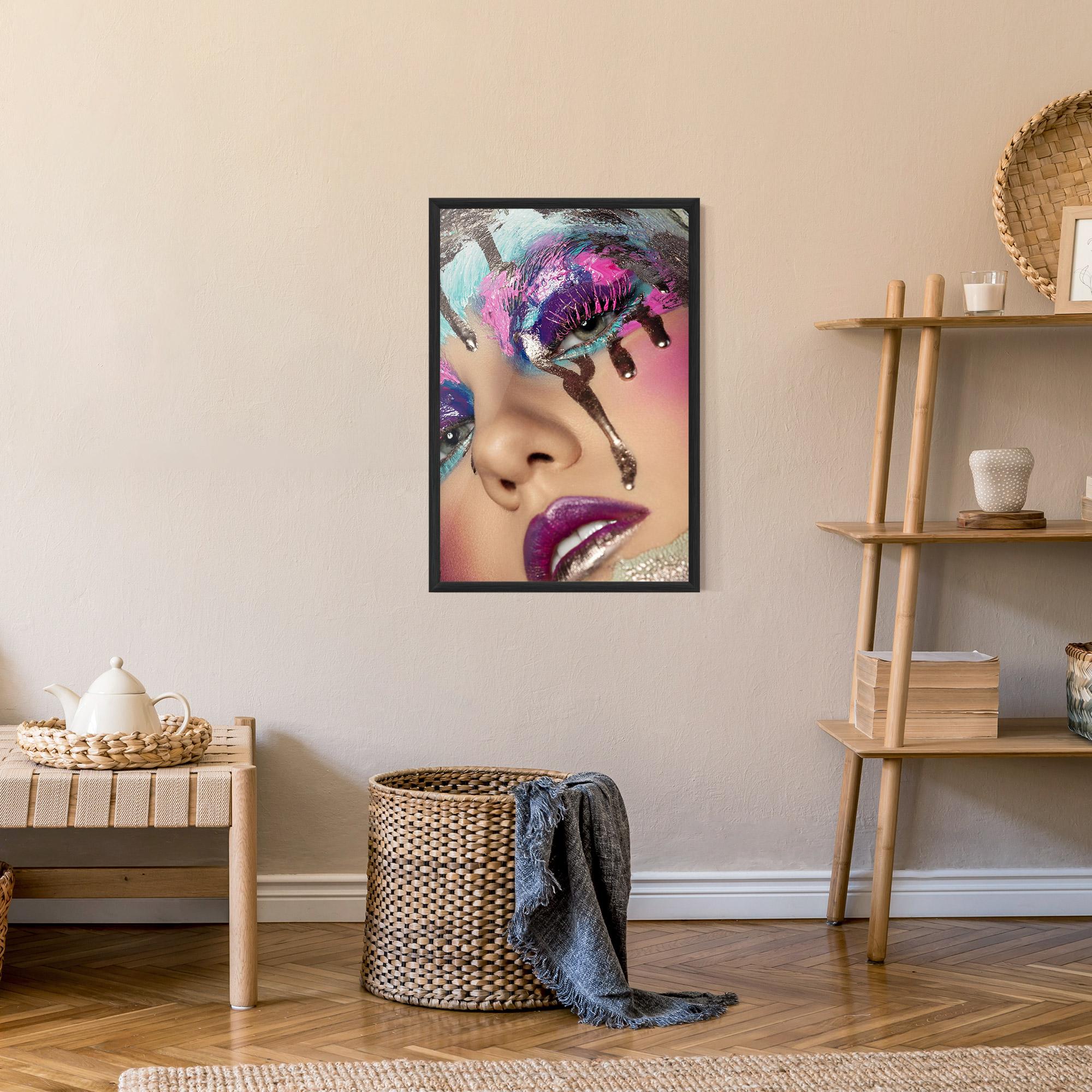 Gerahmte Poster Pretty Pink Eyelashes mockup 9