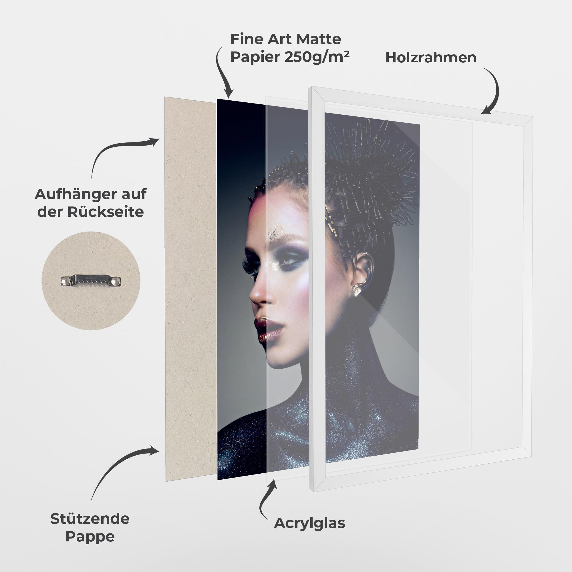 Gerahmte Poster Galaxy Neck mockup 1