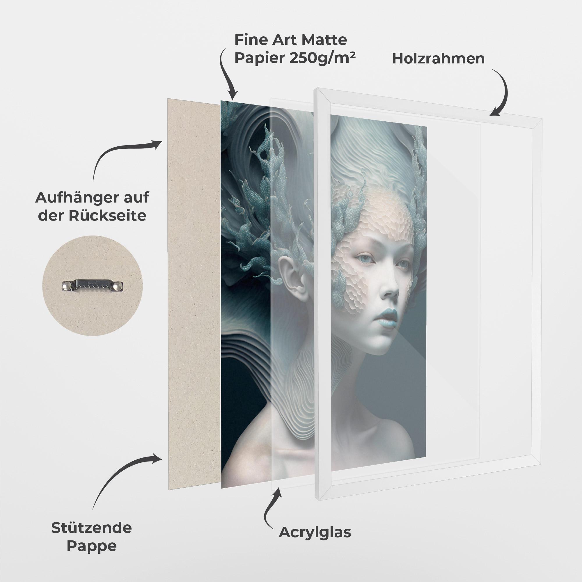 Gerahmte Poster Mermaid Makeup mockup 1