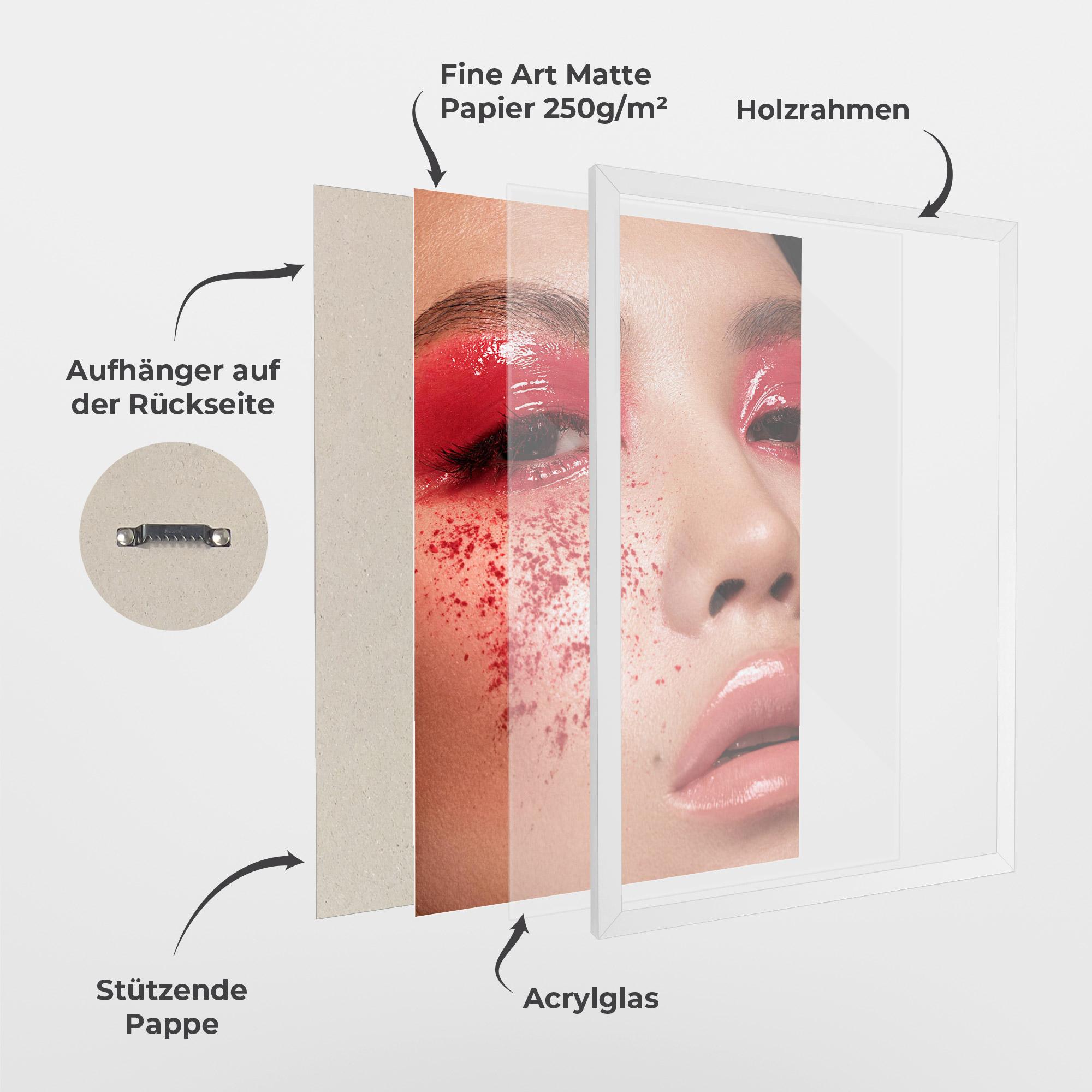 Gerahmte Poster Pretty Asian Makeup mockup 1