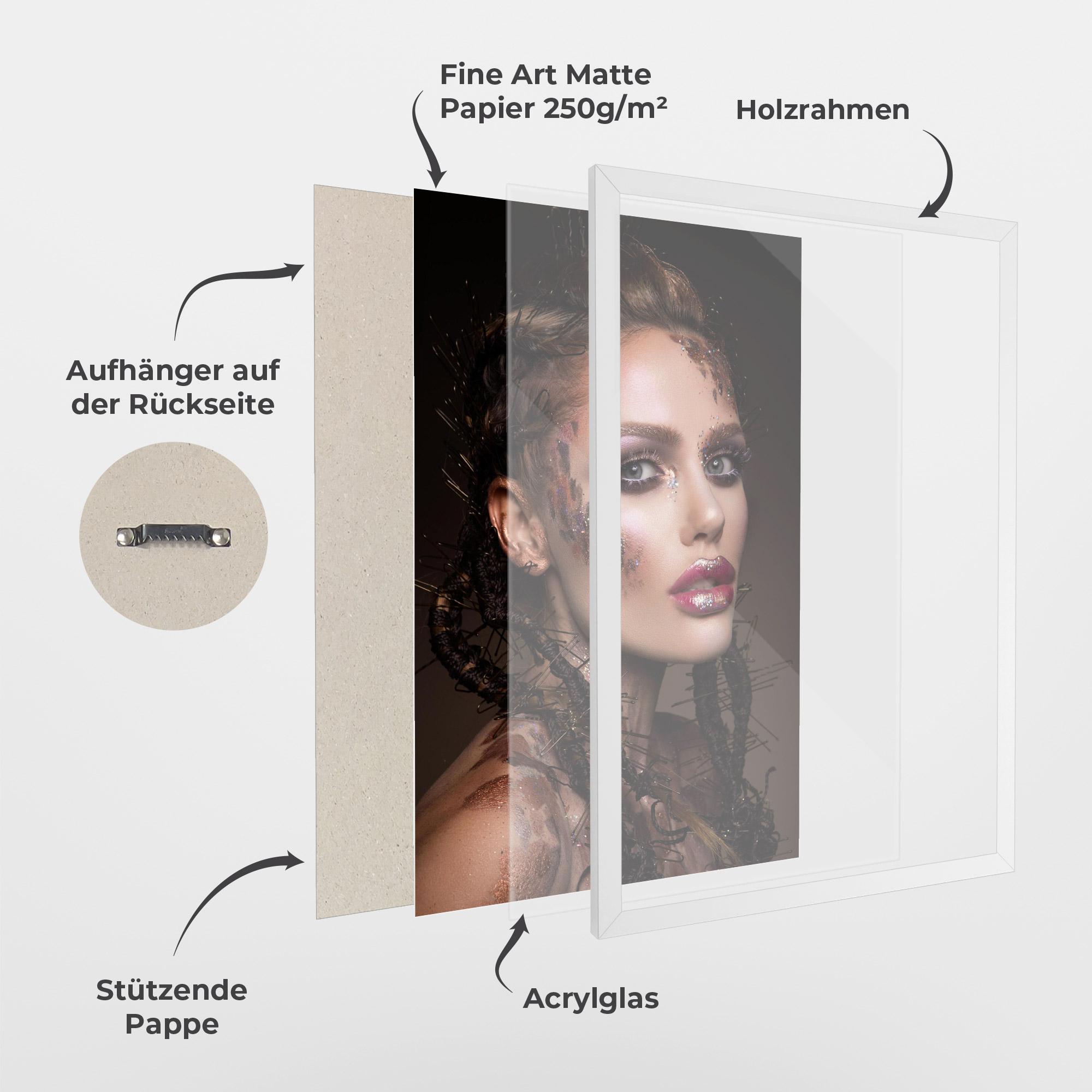 Gerahmte Poster Purple Eyelashes mockup 1