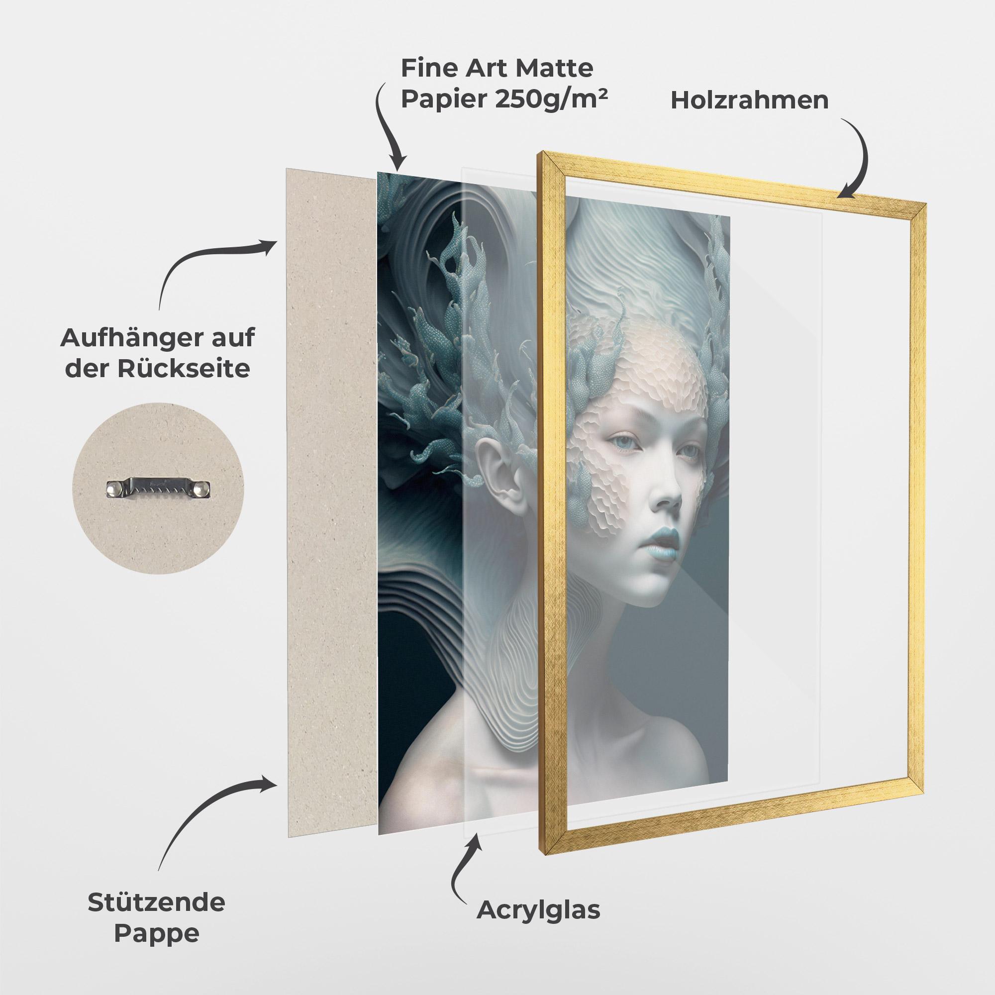 Gerahmte Poster Mermaid Makeup mockup 1