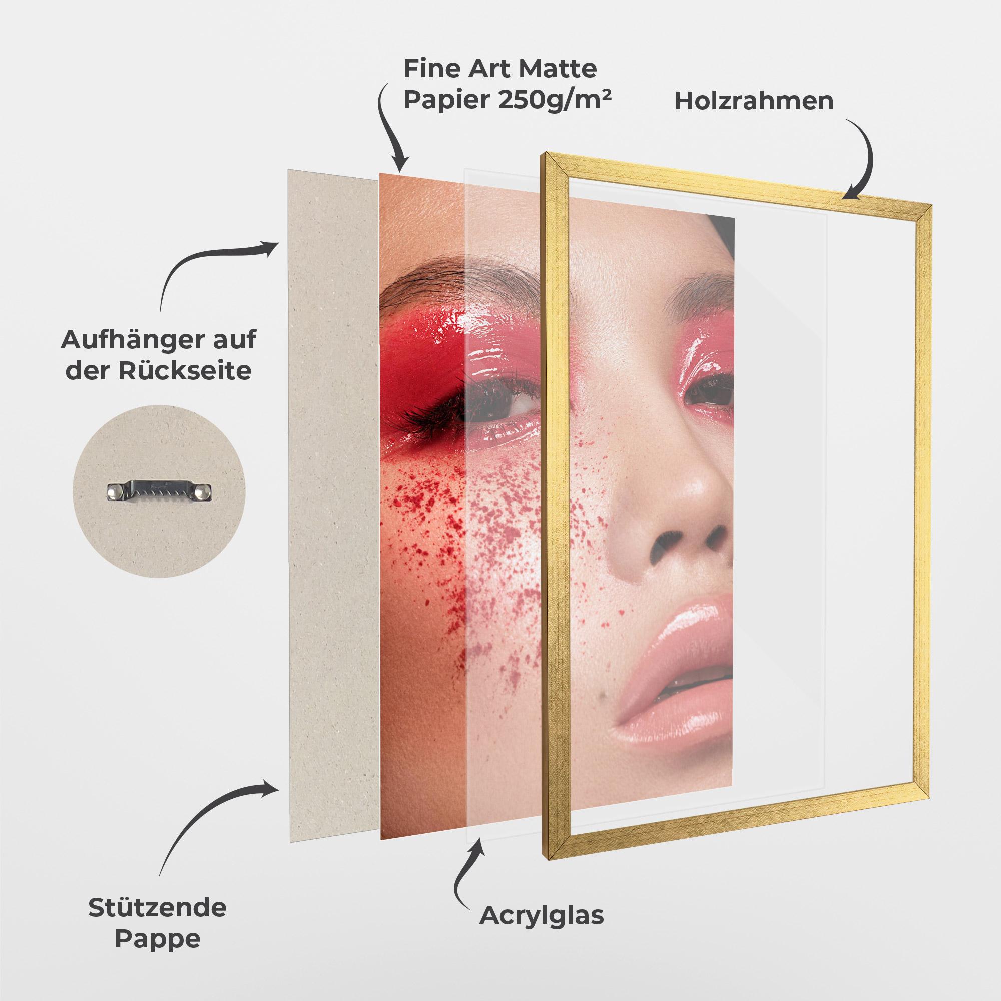 Gerahmte Poster Pretty Asian Makeup mockup 1