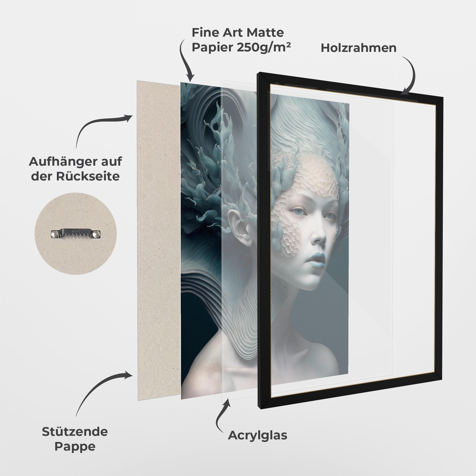 Gerahmte Poster Mermaid Makeup mockup 1