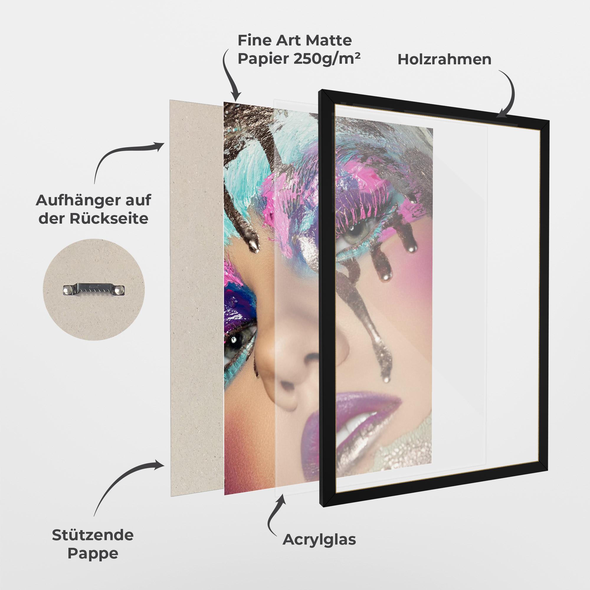 Gerahmte Poster Pretty Pink Eyelashes mockup 1