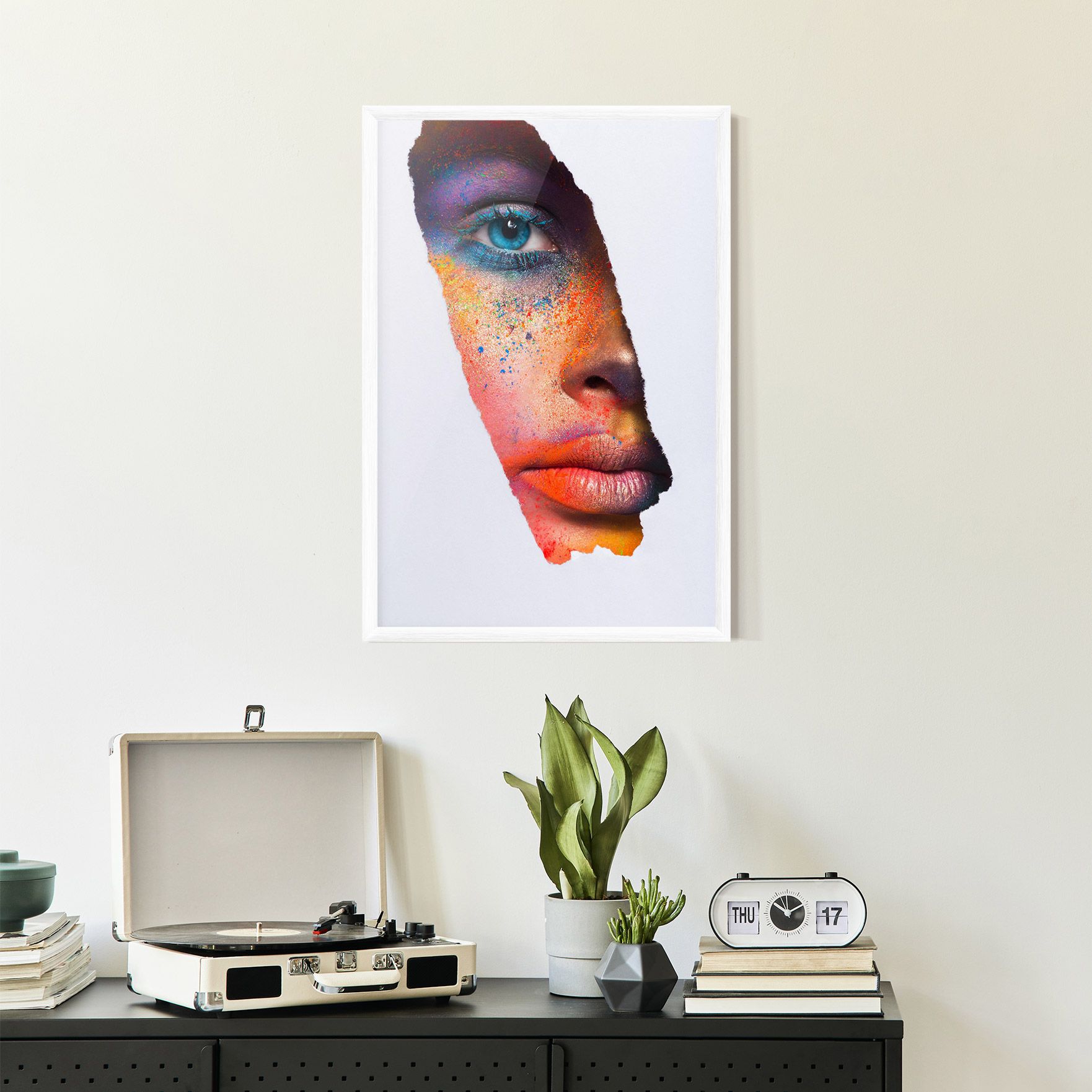 Blue Eyelashes Makeup mockup 2