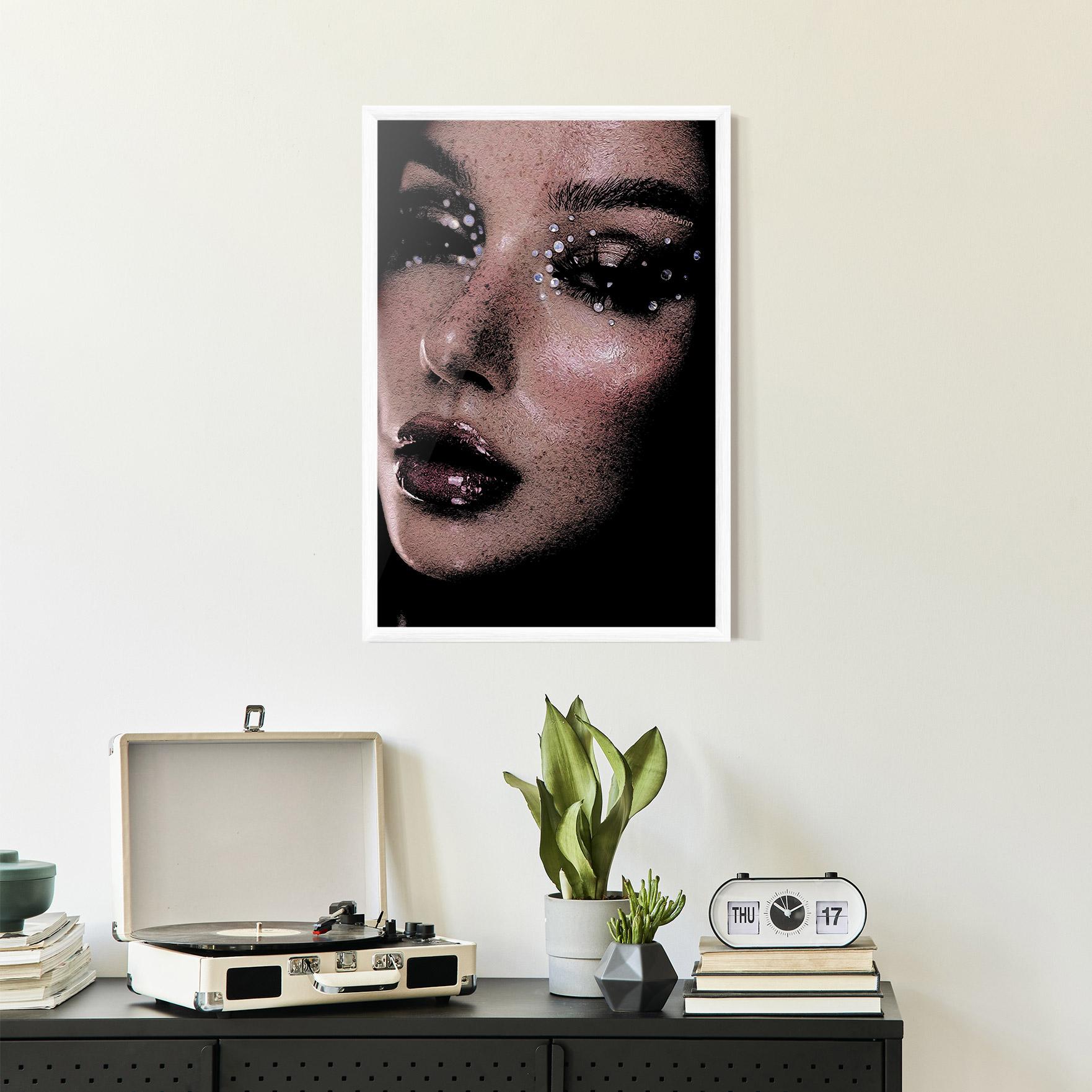 Gerahmte Poster Pretty Crystal Makeup mockup 2