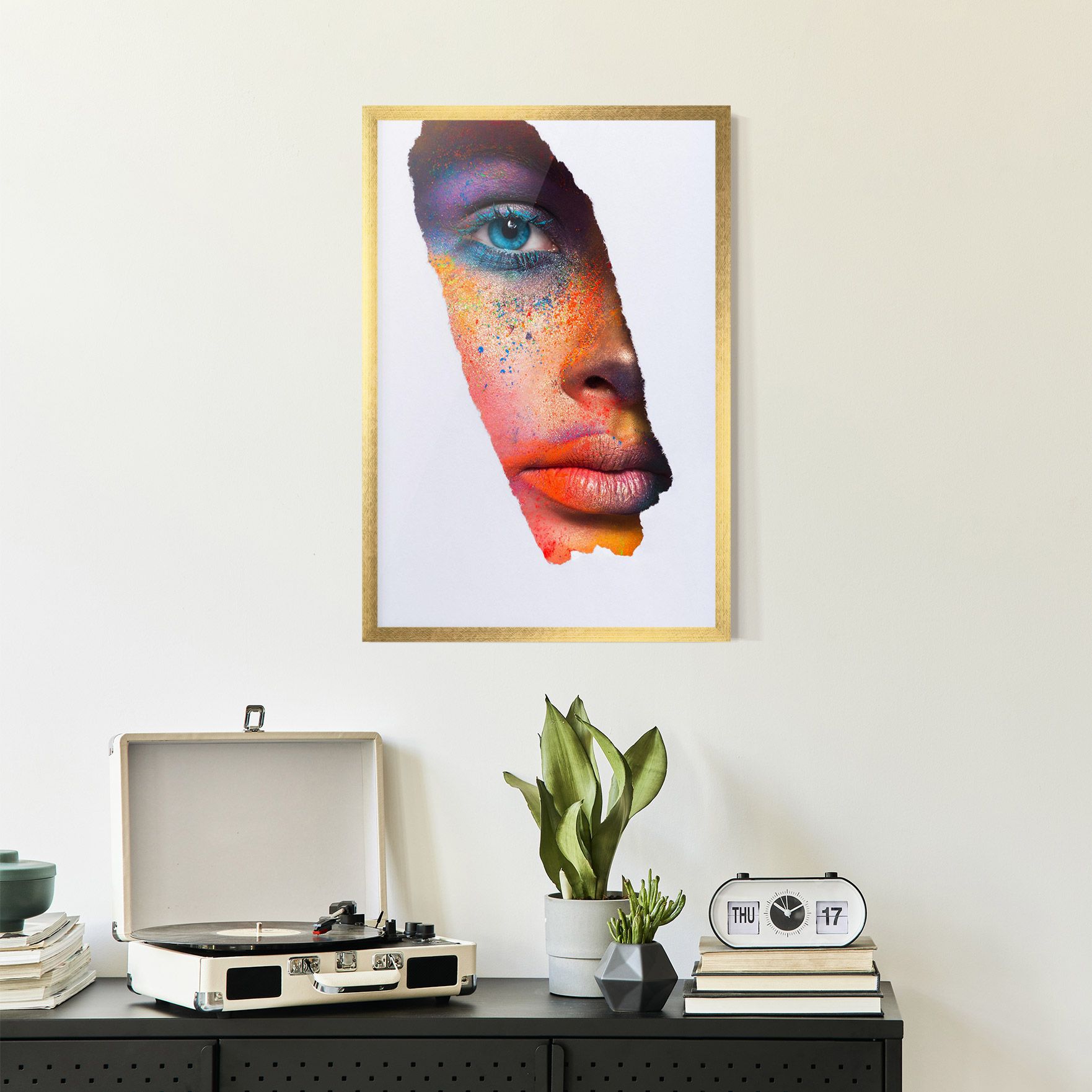 Blue Eyelashes Makeup mockup 2