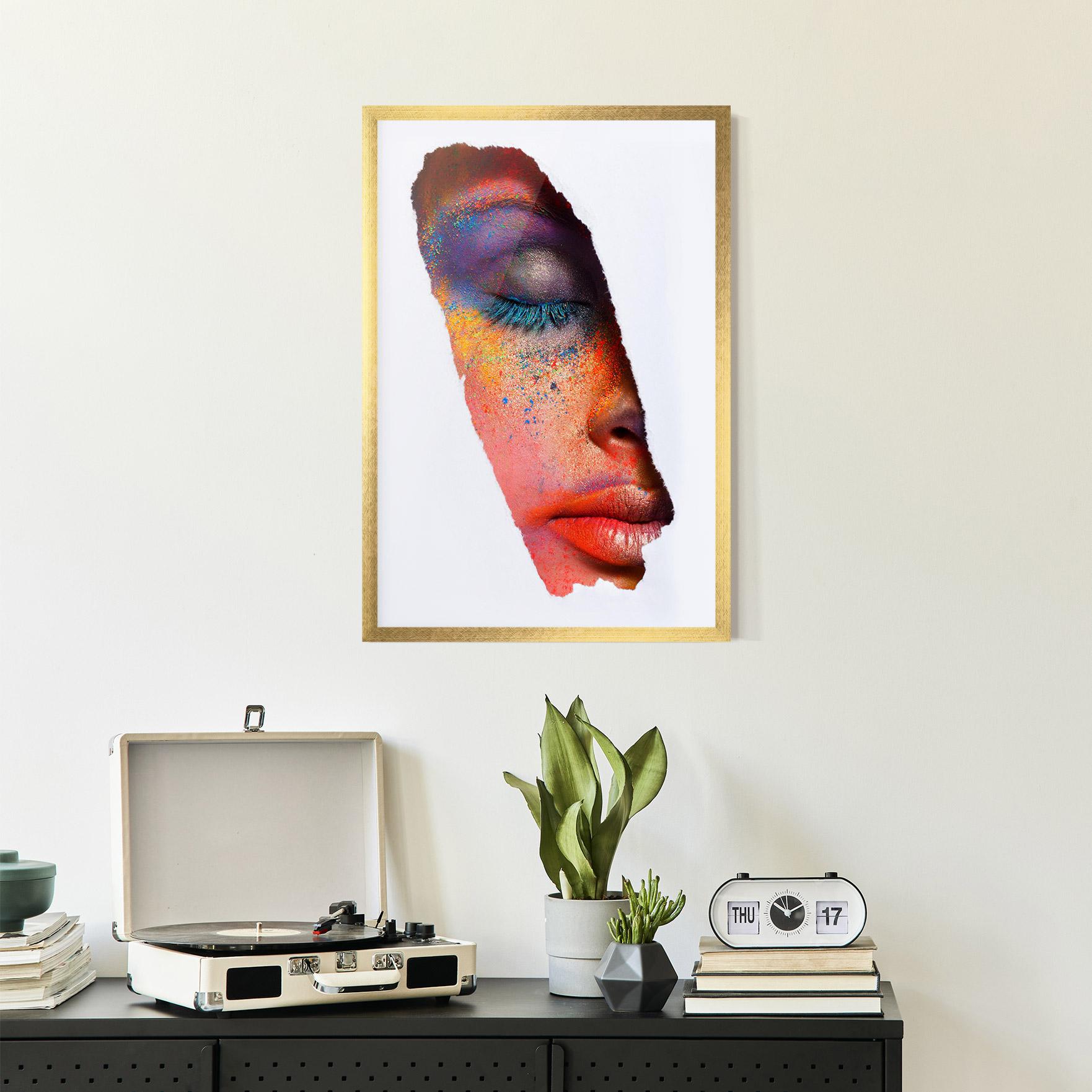 Gerahmte Poster Blue Eyelashes mockup 2