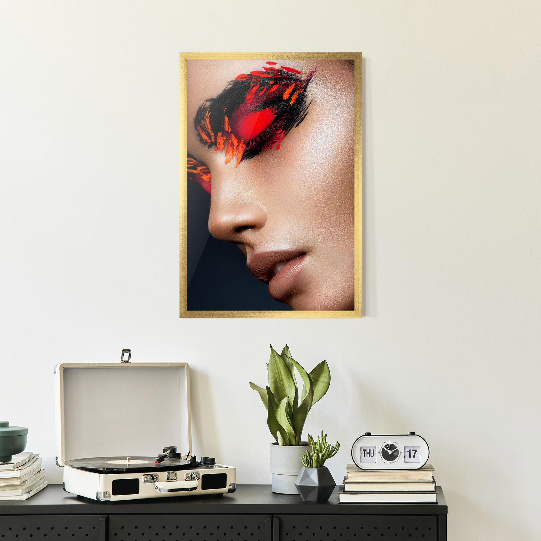 Gerahmte Poster Fire Make Up mockup 2