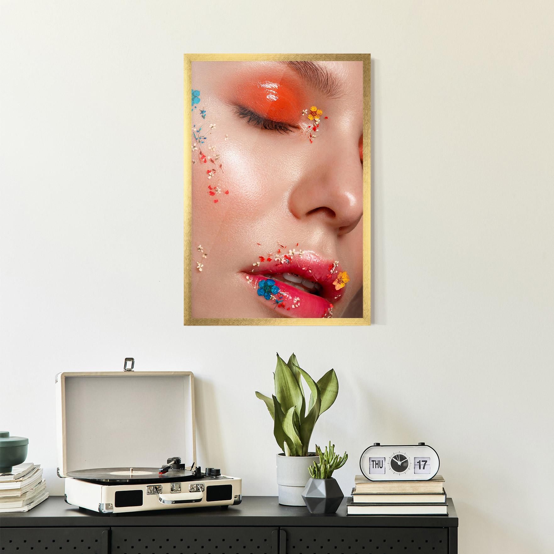 Gerahmte Poster Pretty Orange Make Up mockup 2