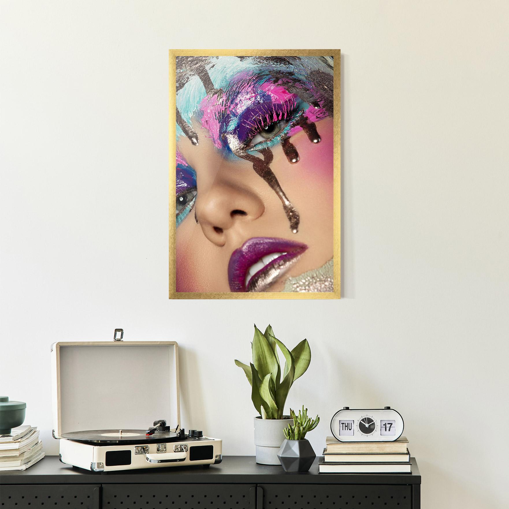 Gerahmte Poster Pretty Pink Eyelashes mockup 2