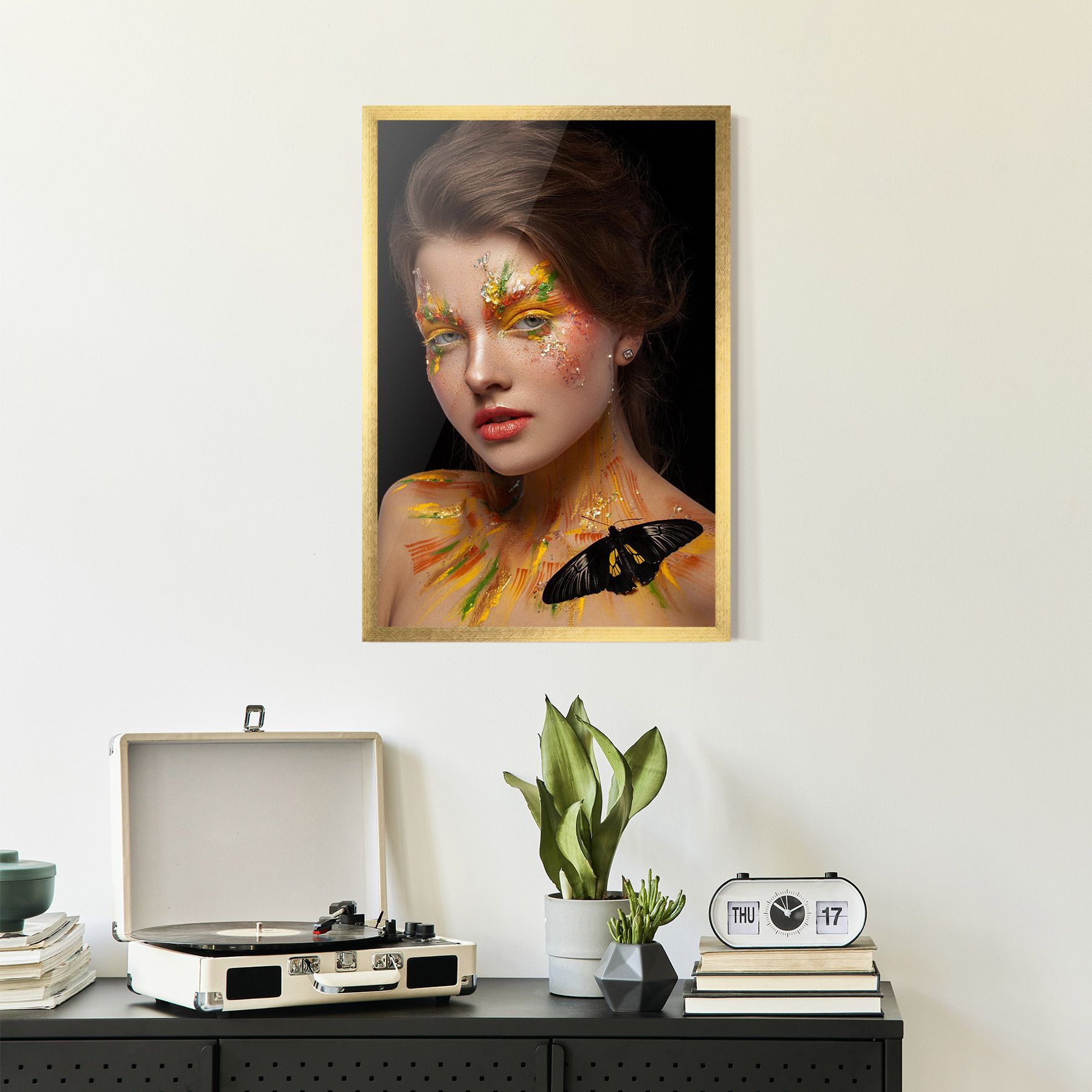 Yellow Butterfly Makeup mockup 2