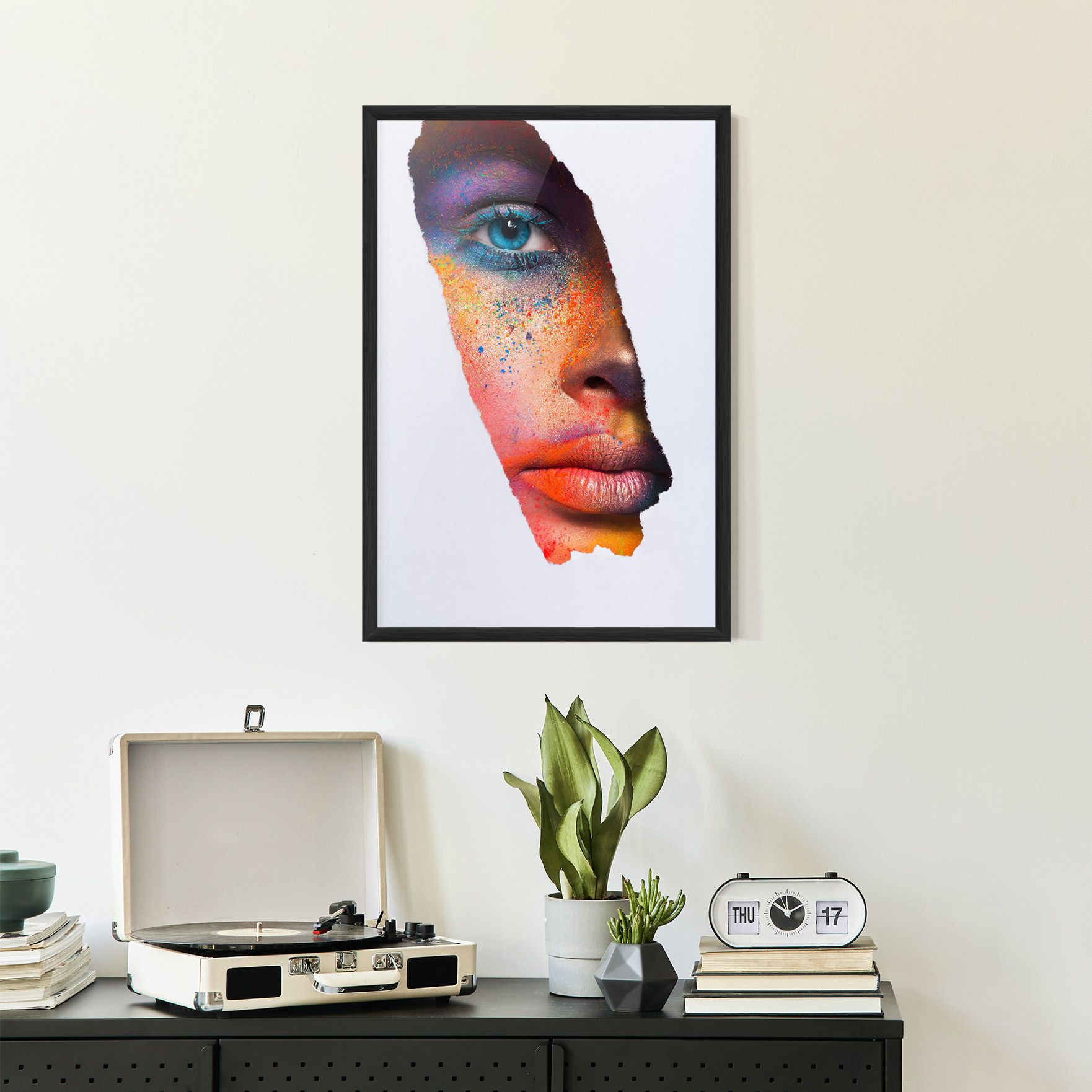 Blue Eyelashes Makeup mockup 2