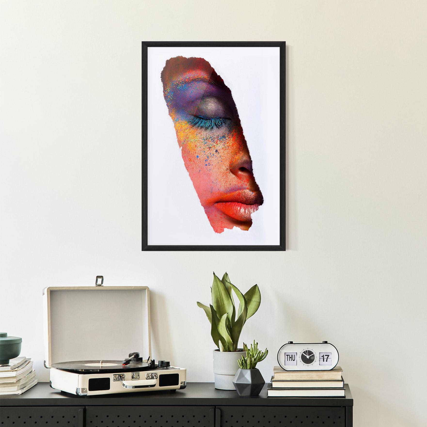 Gerahmte Poster Blue Eyelashes mockup 2