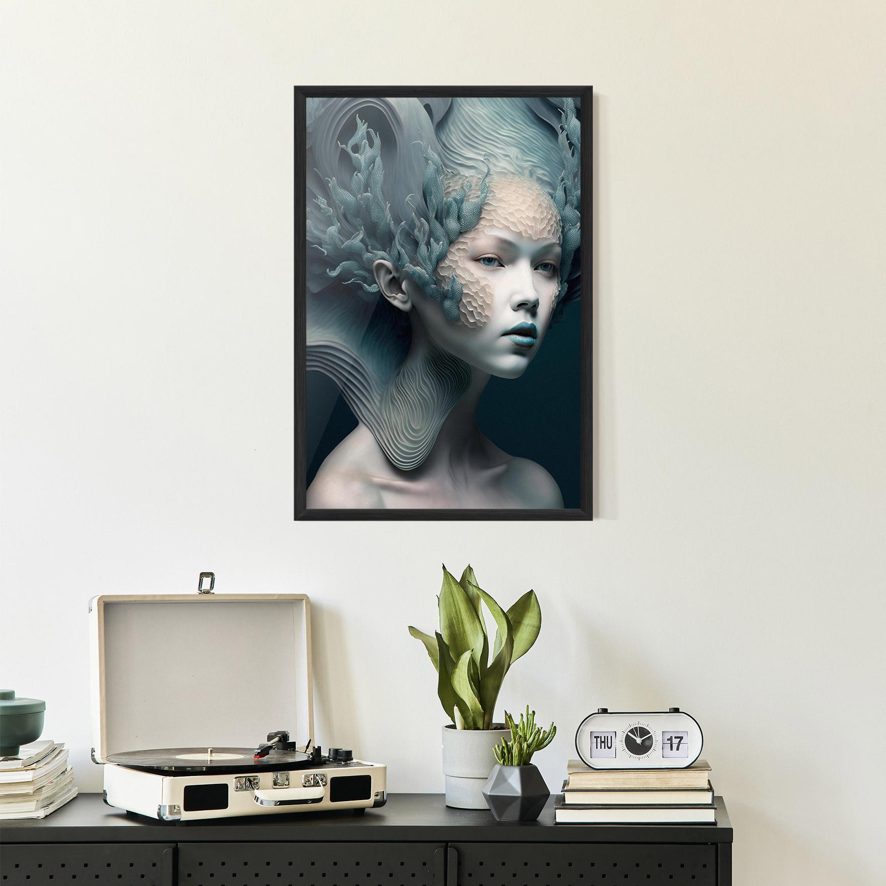 Gerahmte Poster Mermaid Makeup mockup 2