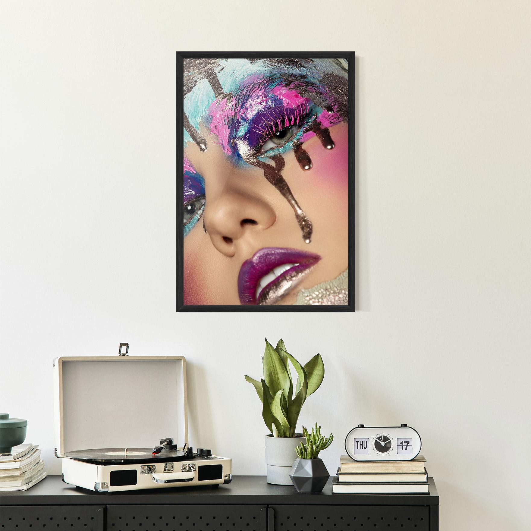 Gerahmte Poster Pretty Pink Eyelashes mockup 2