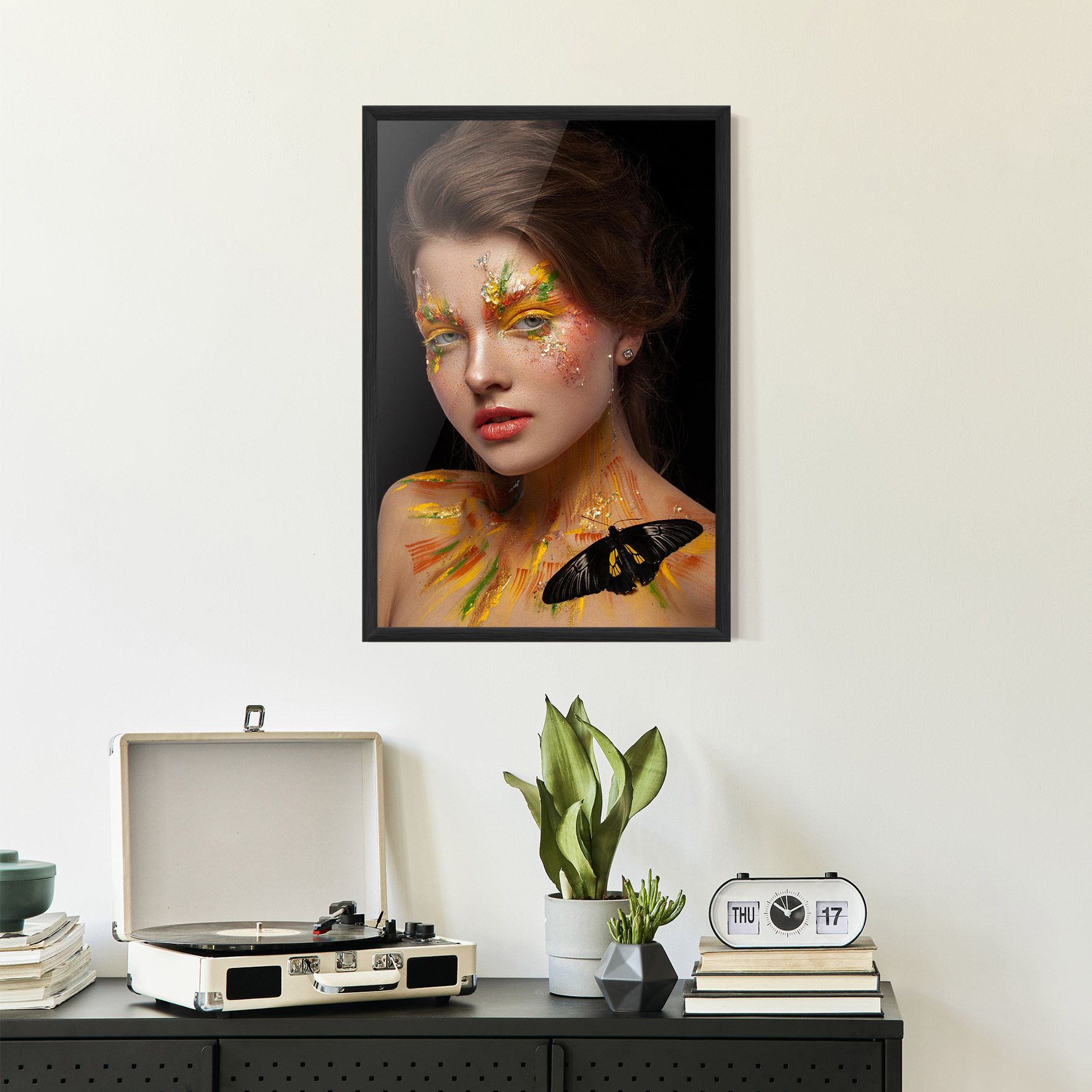 Yellow Butterfly Makeup mockup 2