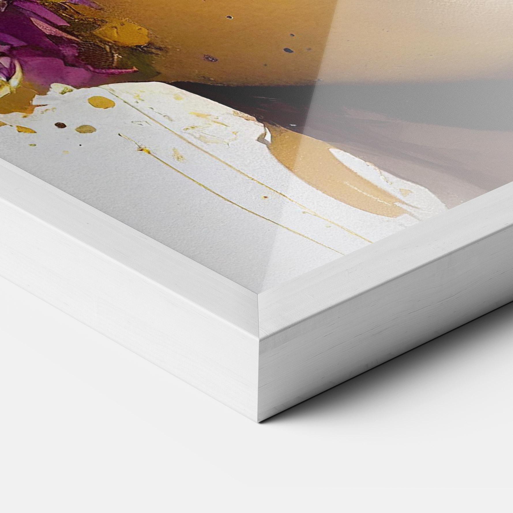 Gerahmte Poster Yellow Black Lips Makeup mockup 3