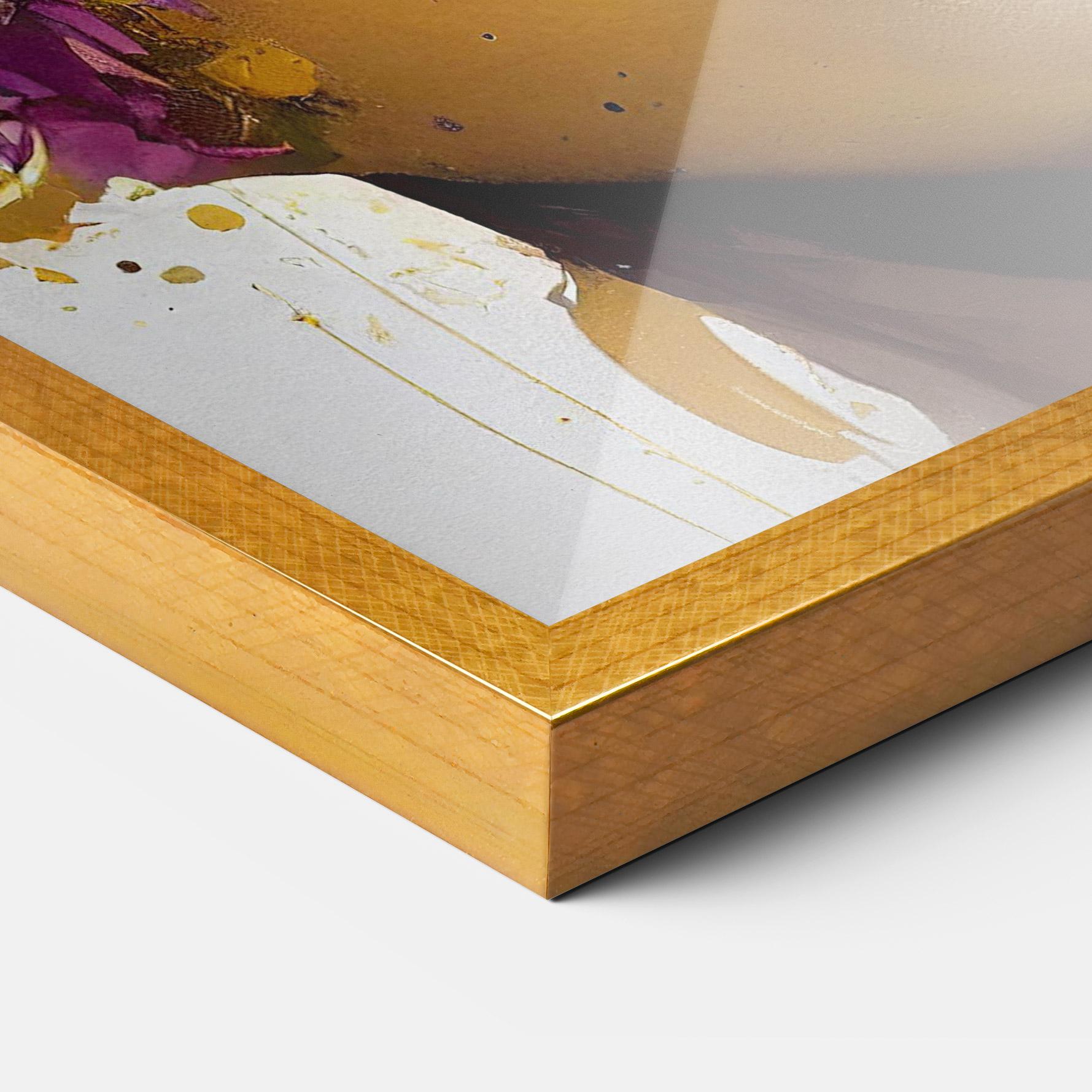 Gerahmte Poster Yellow Black Lips Makeup mockup 3