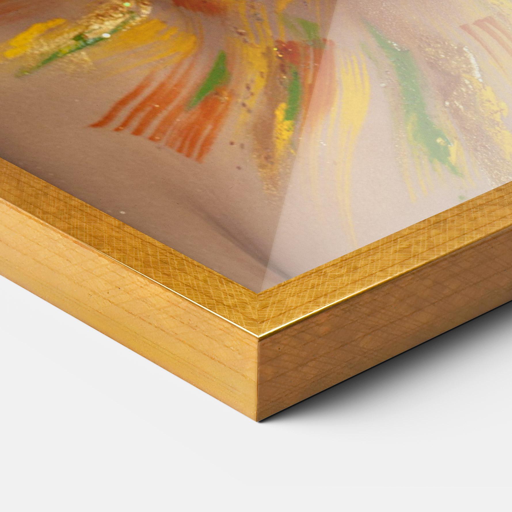 Gerahmte Poster Yellow Butterfly Makeup mockup 3