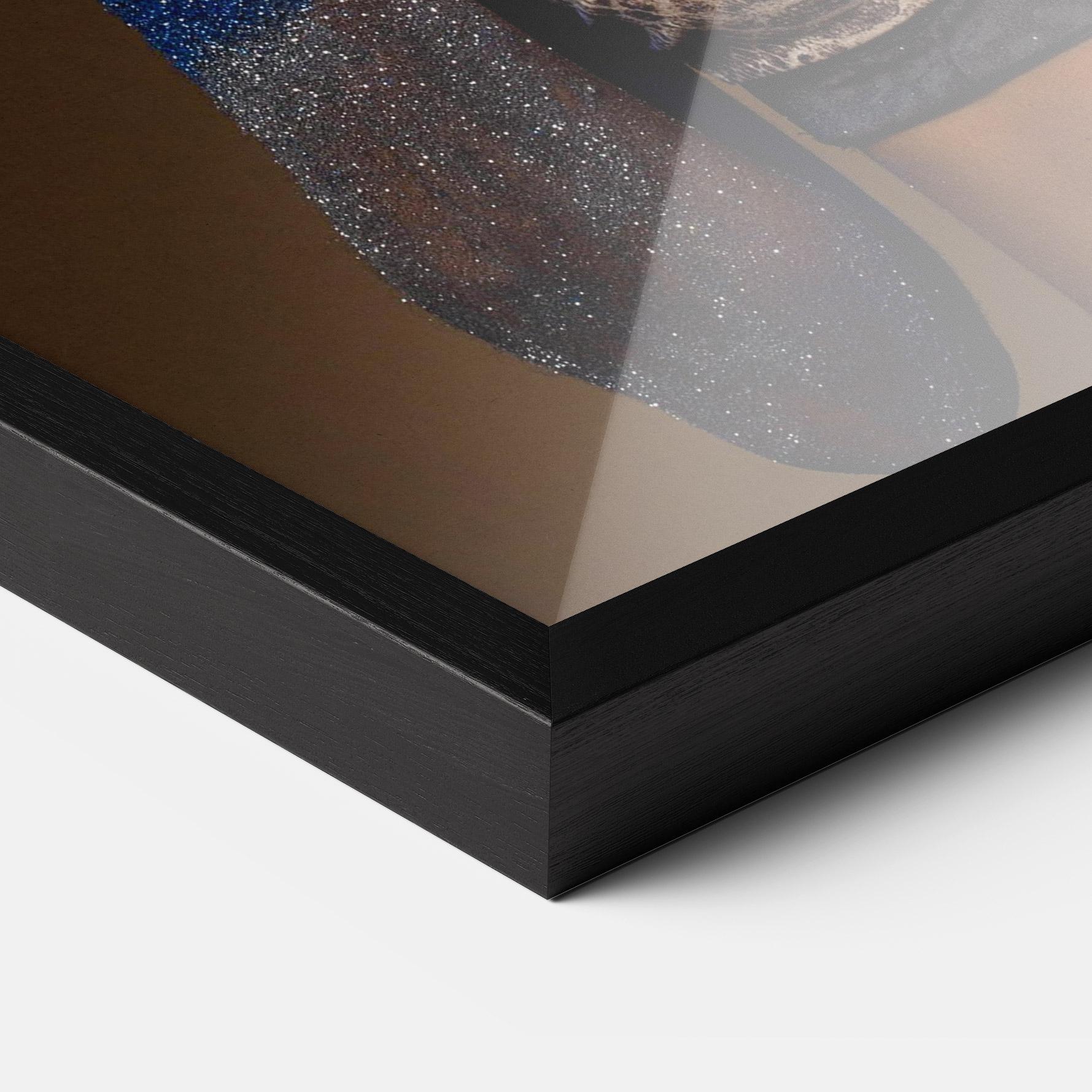 Gerahmte Poster Blue Hands Makeup mockup 3