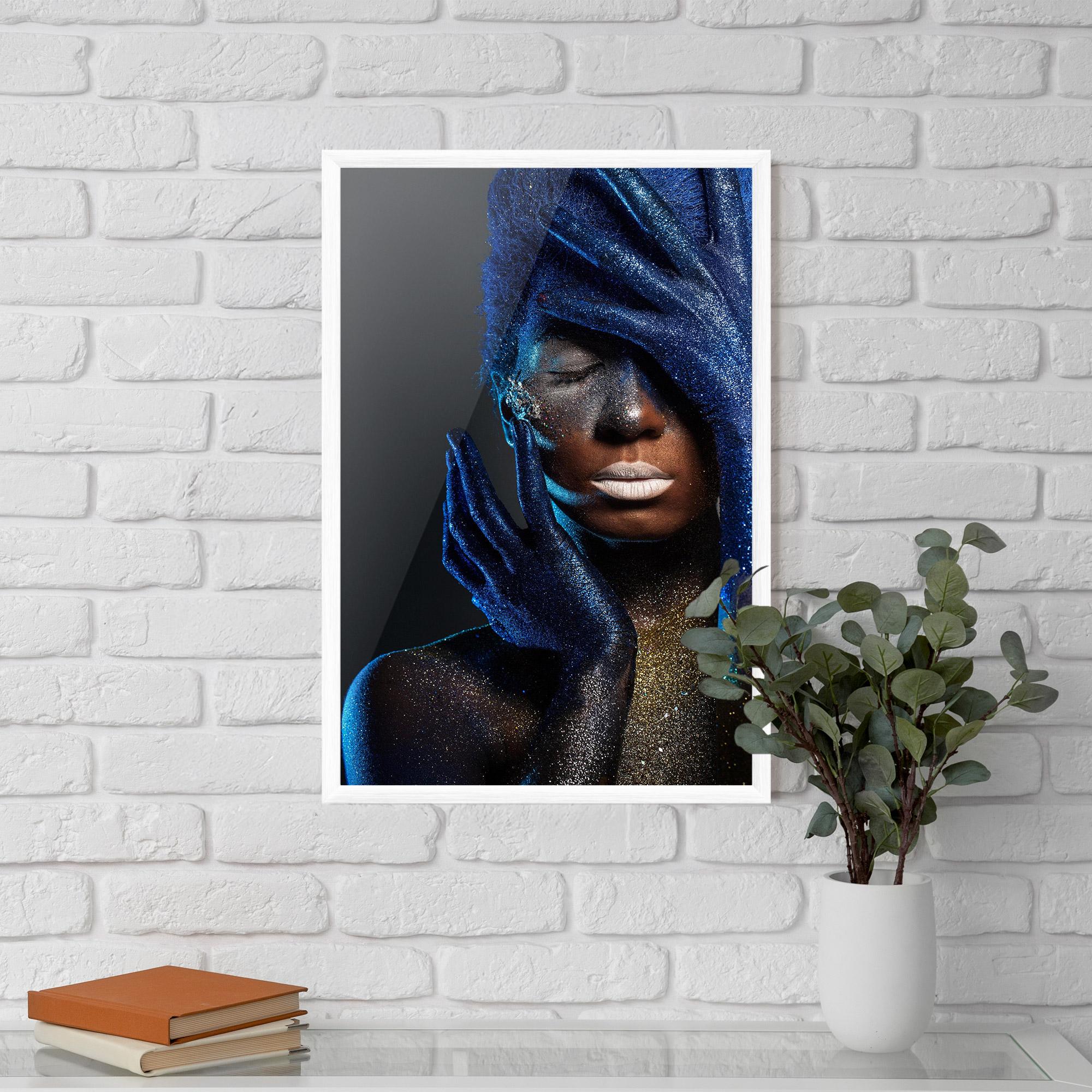 Gerahmte Poster Blue Hair Hands mockup 5