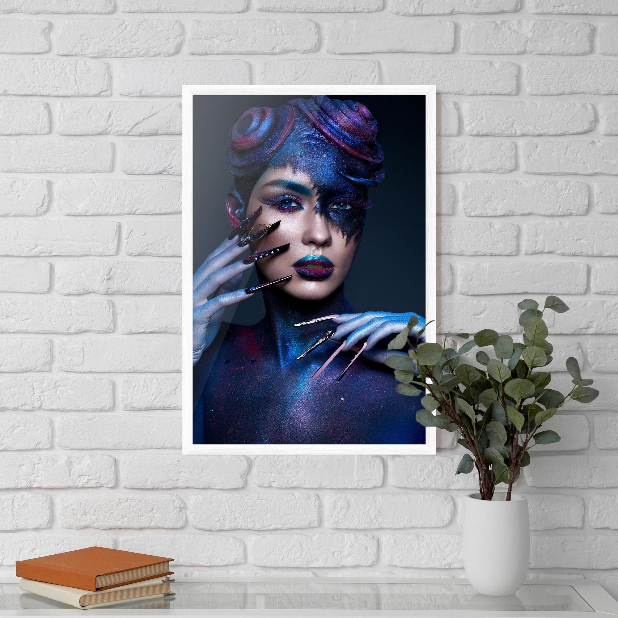 Gerahmte Poster Galaxy Hair Girl mockup 5