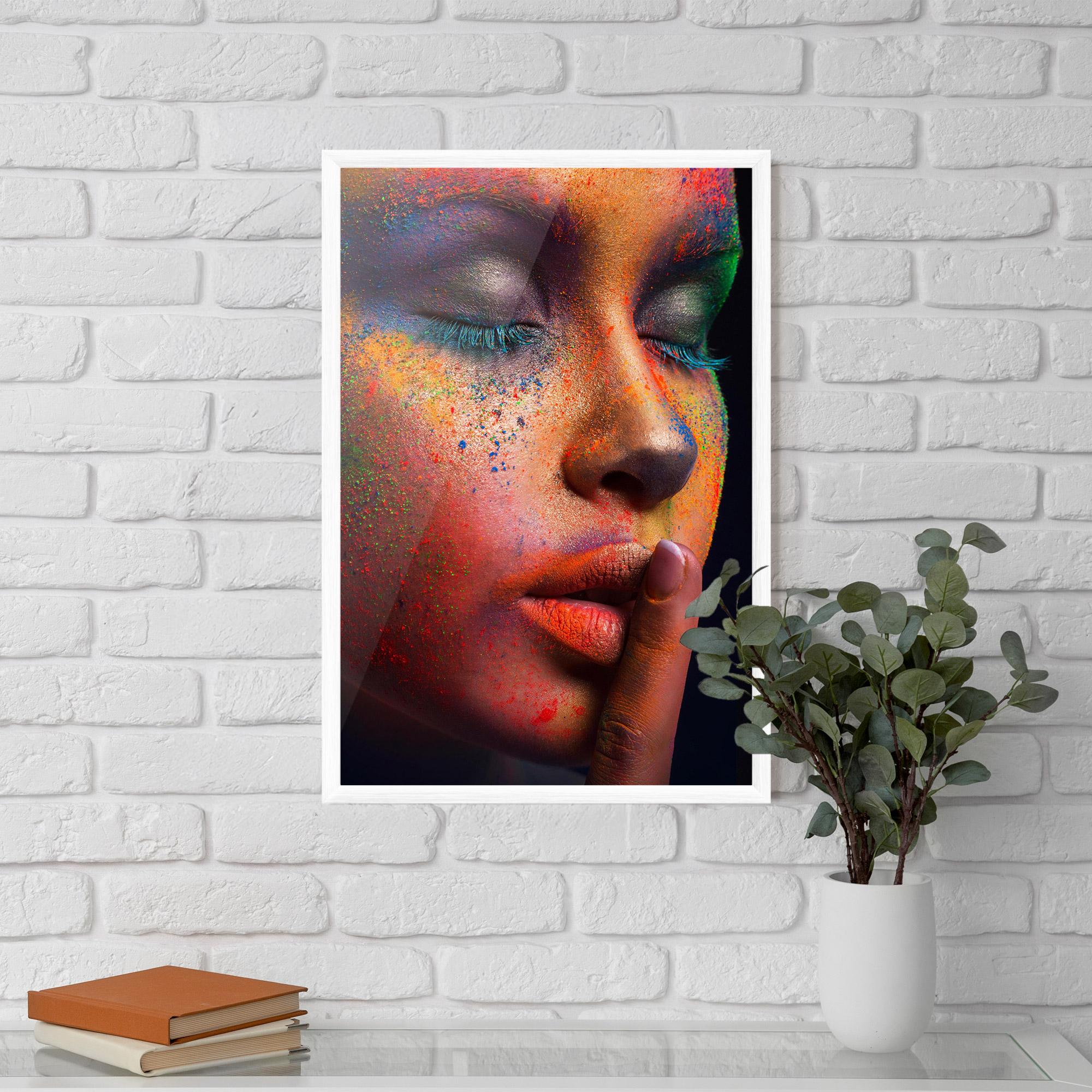 Gerahmte Poster Makeup Splash Color mockup 5