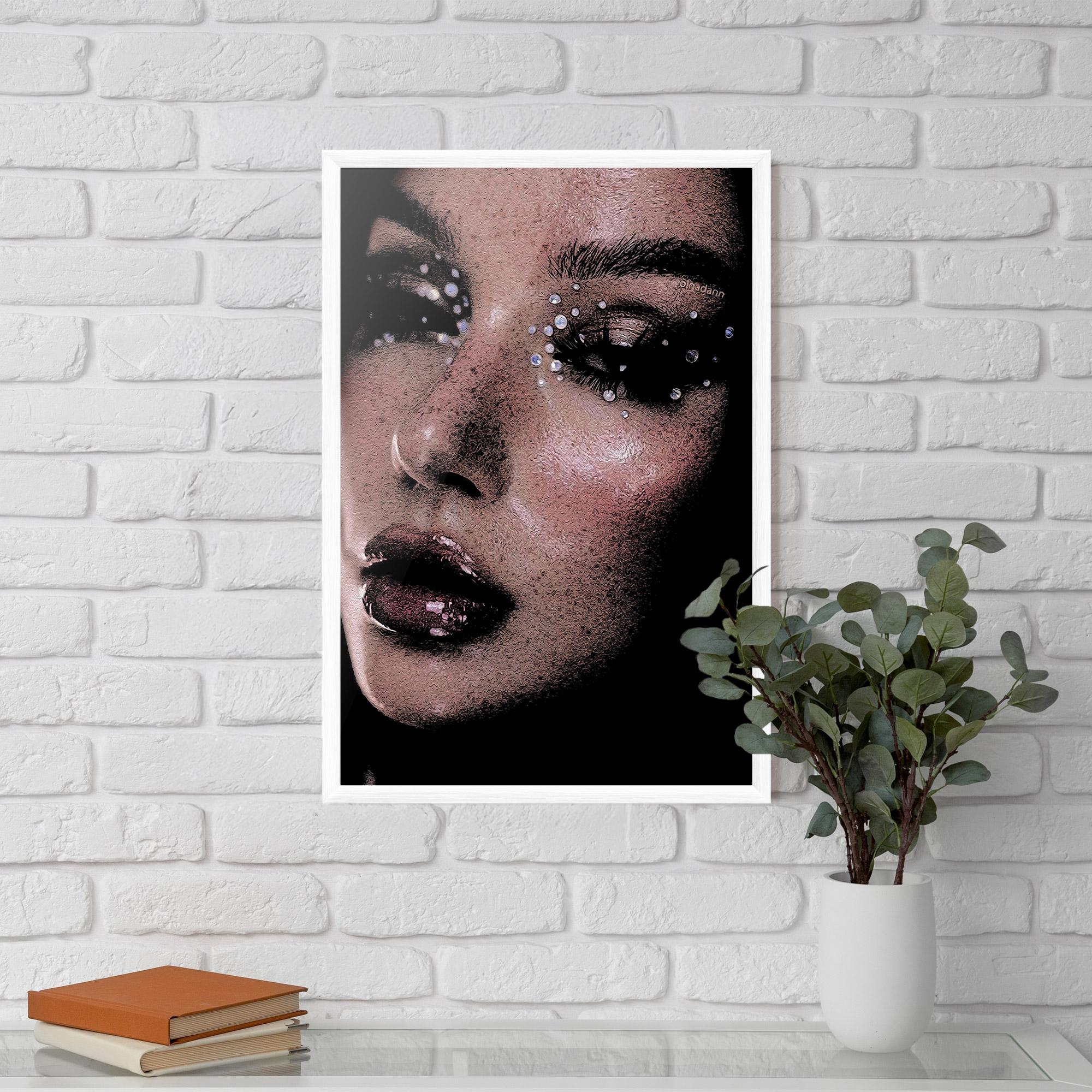 Gerahmte Poster Pretty Crystal Makeup mockup 5
