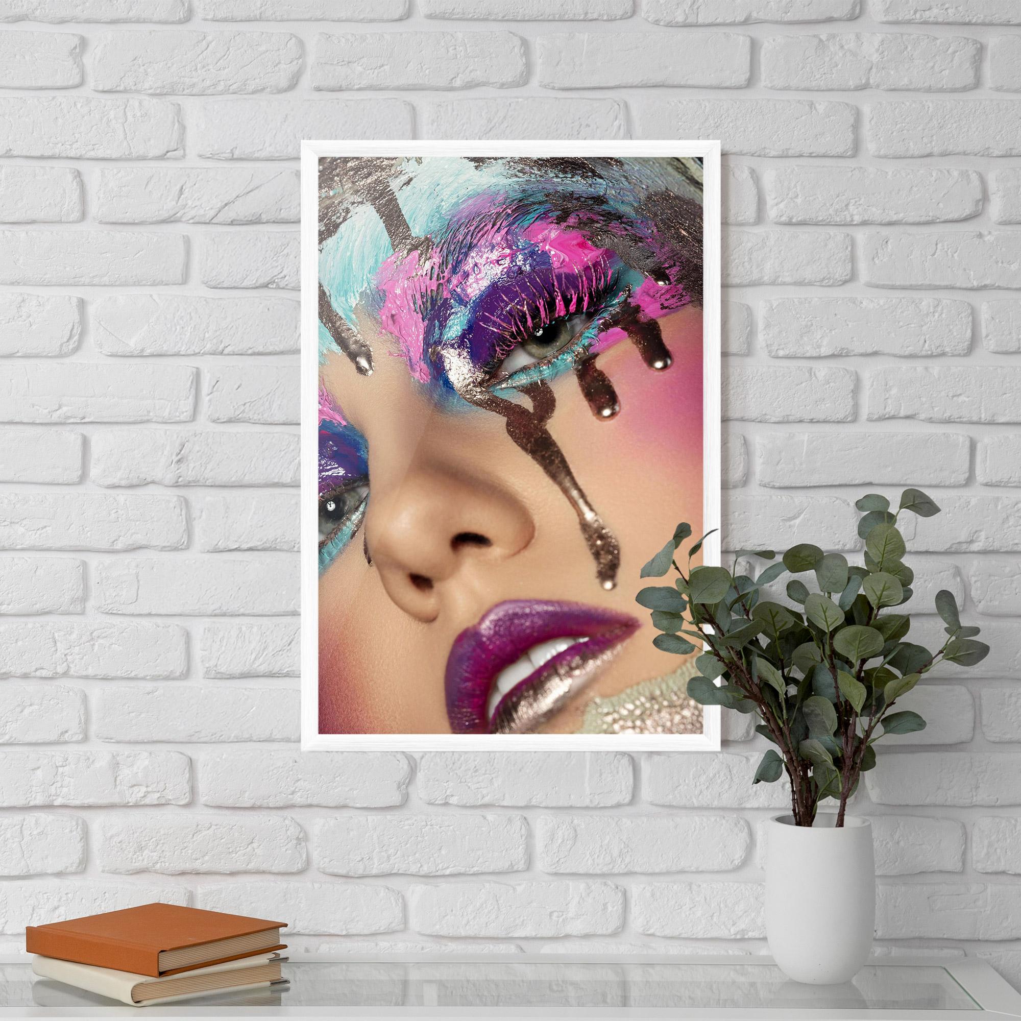 Gerahmte Poster Pretty Pink Eyelashes mockup 5