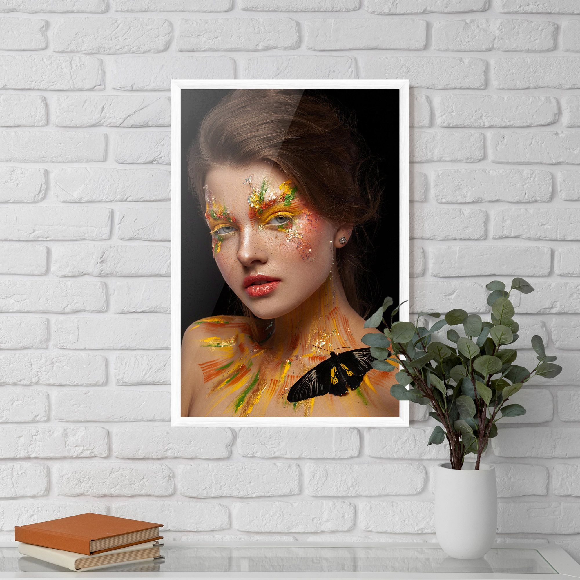 Yellow Butterfly Makeup mockup 5