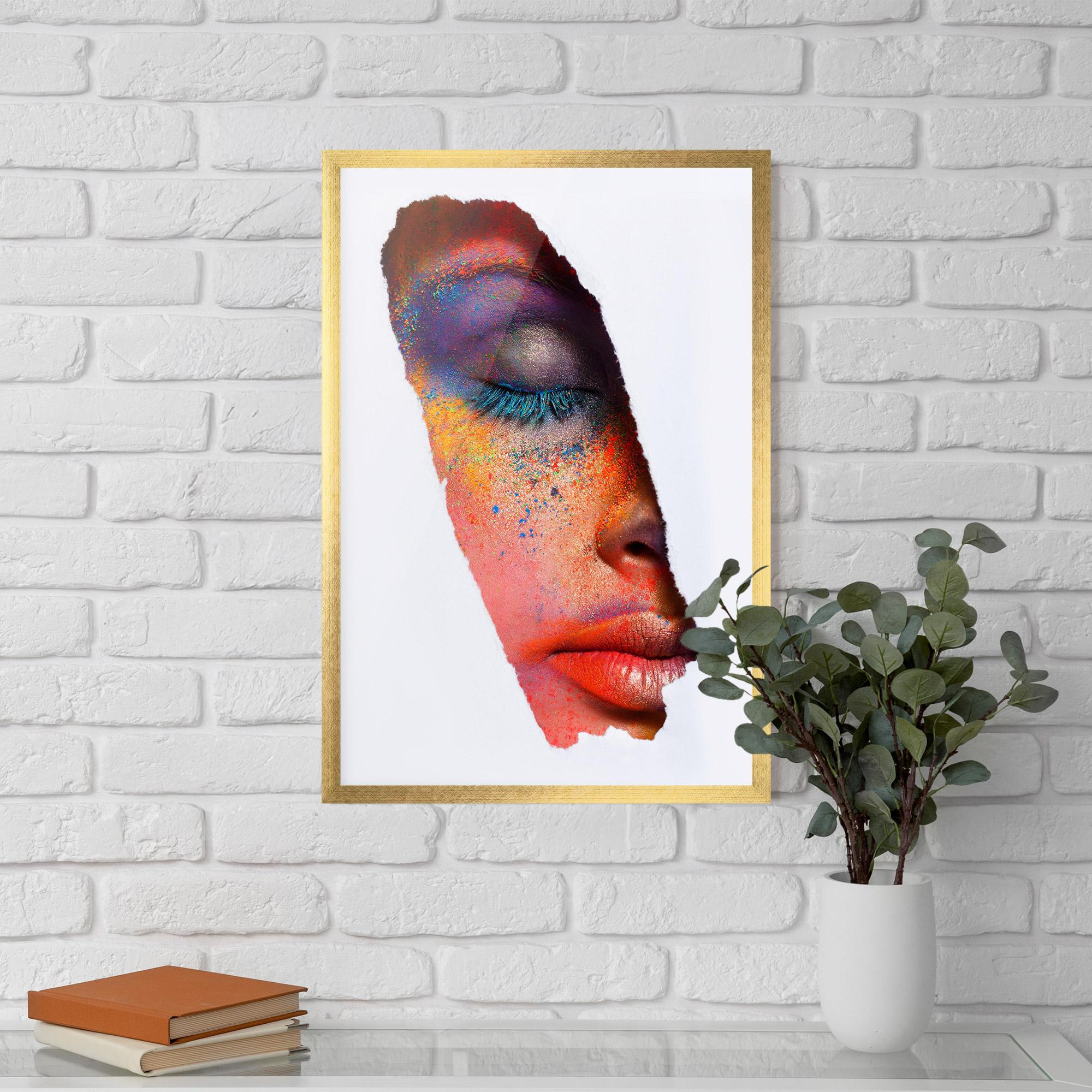 Gerahmte Poster Blue Eyelashes mockup 5